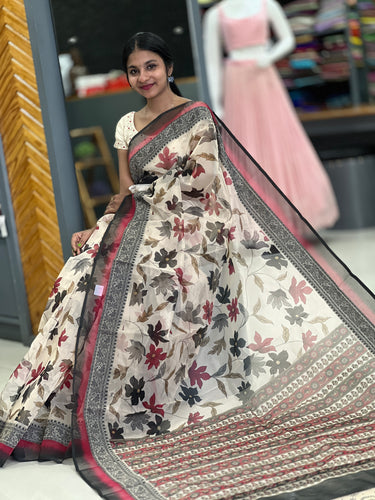 Floral Print Design Supernet Kota Saree | SUM137