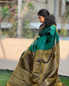 Contrast Threaded Soft Silk Saree | AHD1051