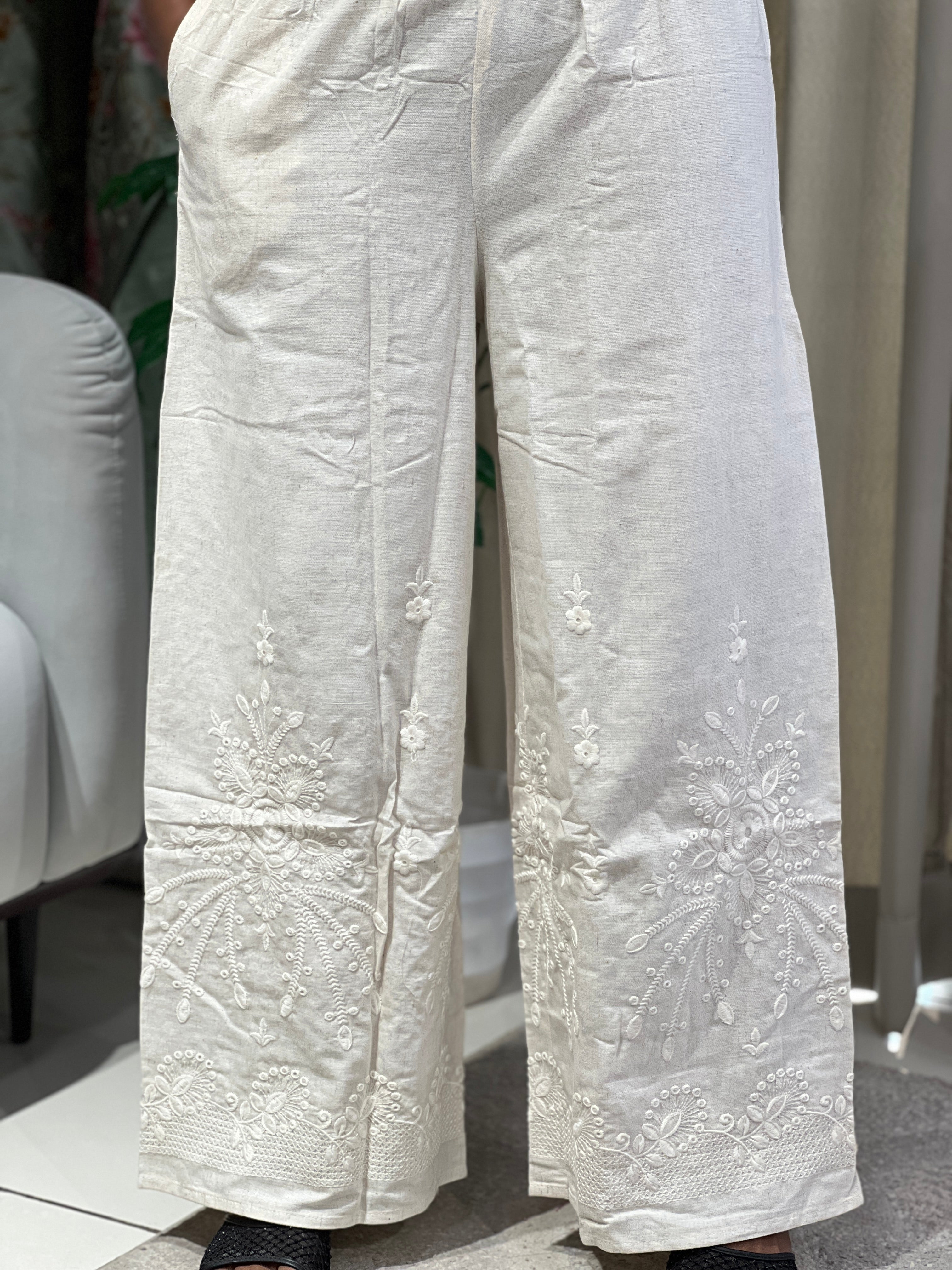 Machine Embroidered Cotton Bottom | PGI307