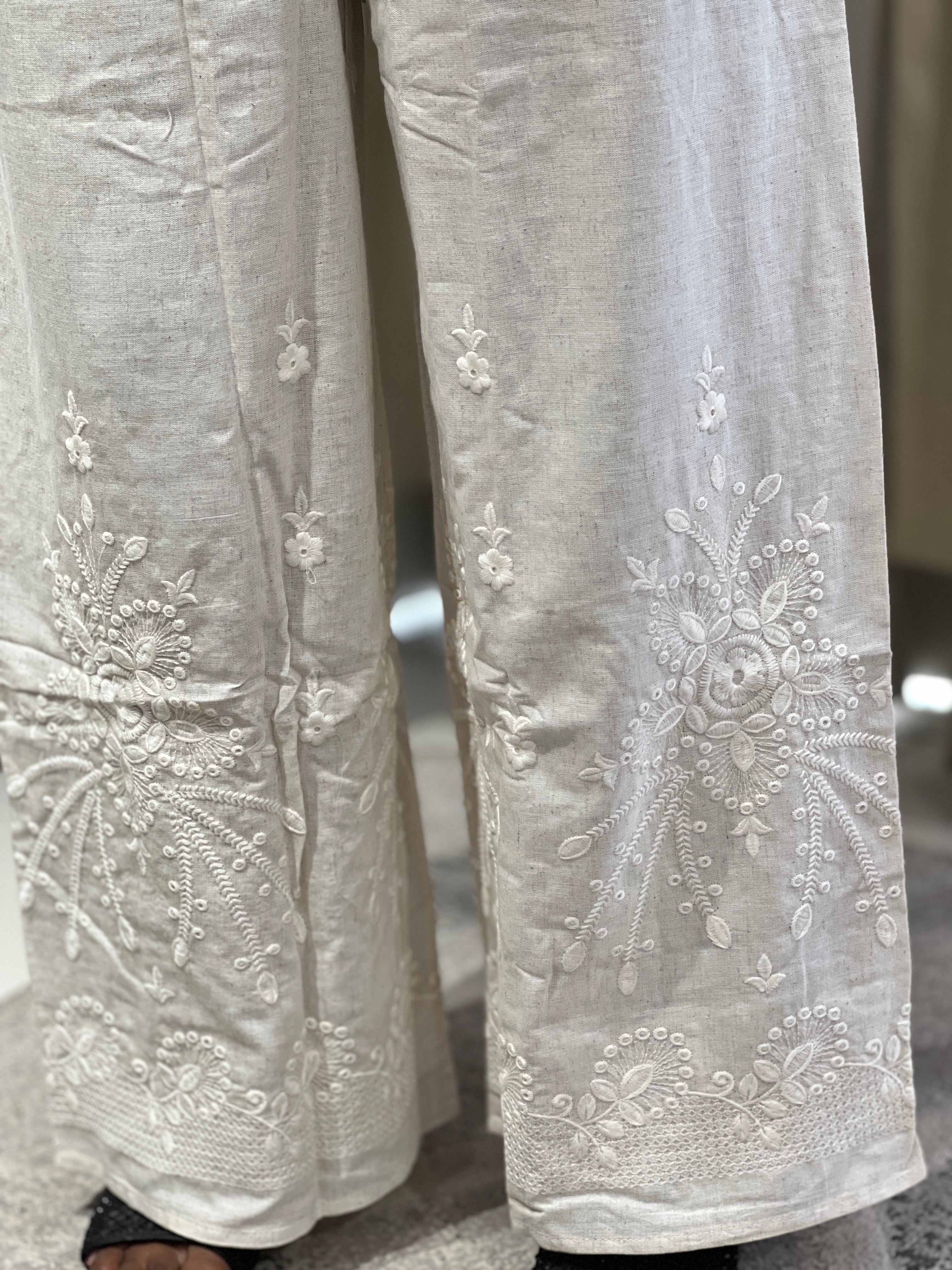 Machine Embroidered Cotton Bottom | PGI307