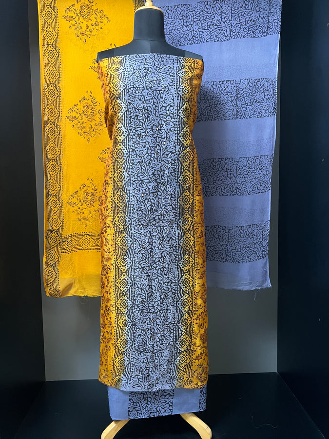 Block Print With Mirror Detailed Kota Salwar Set | SF1096