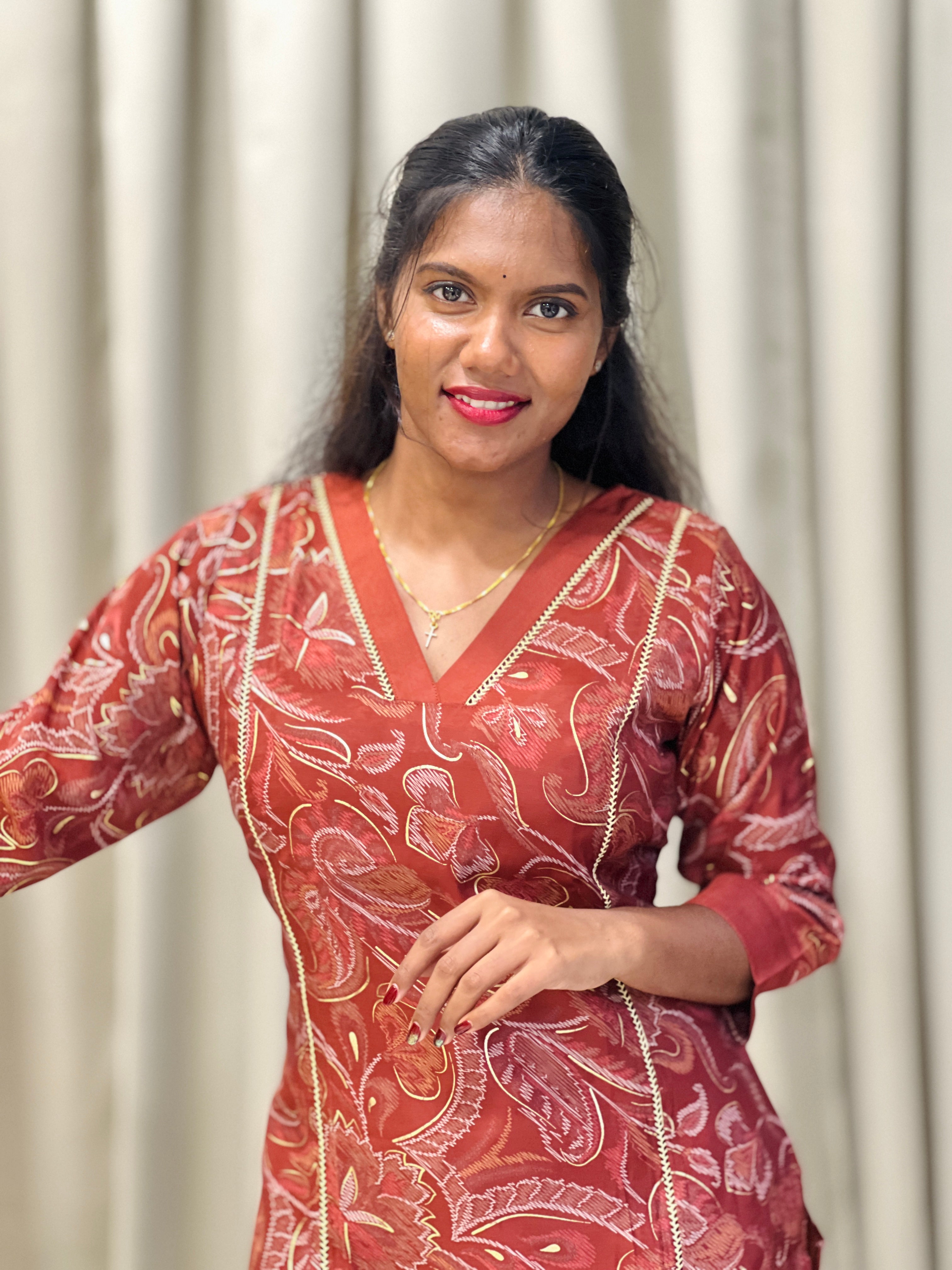Printed Mul Chanderi Co-ord Set | MSN280