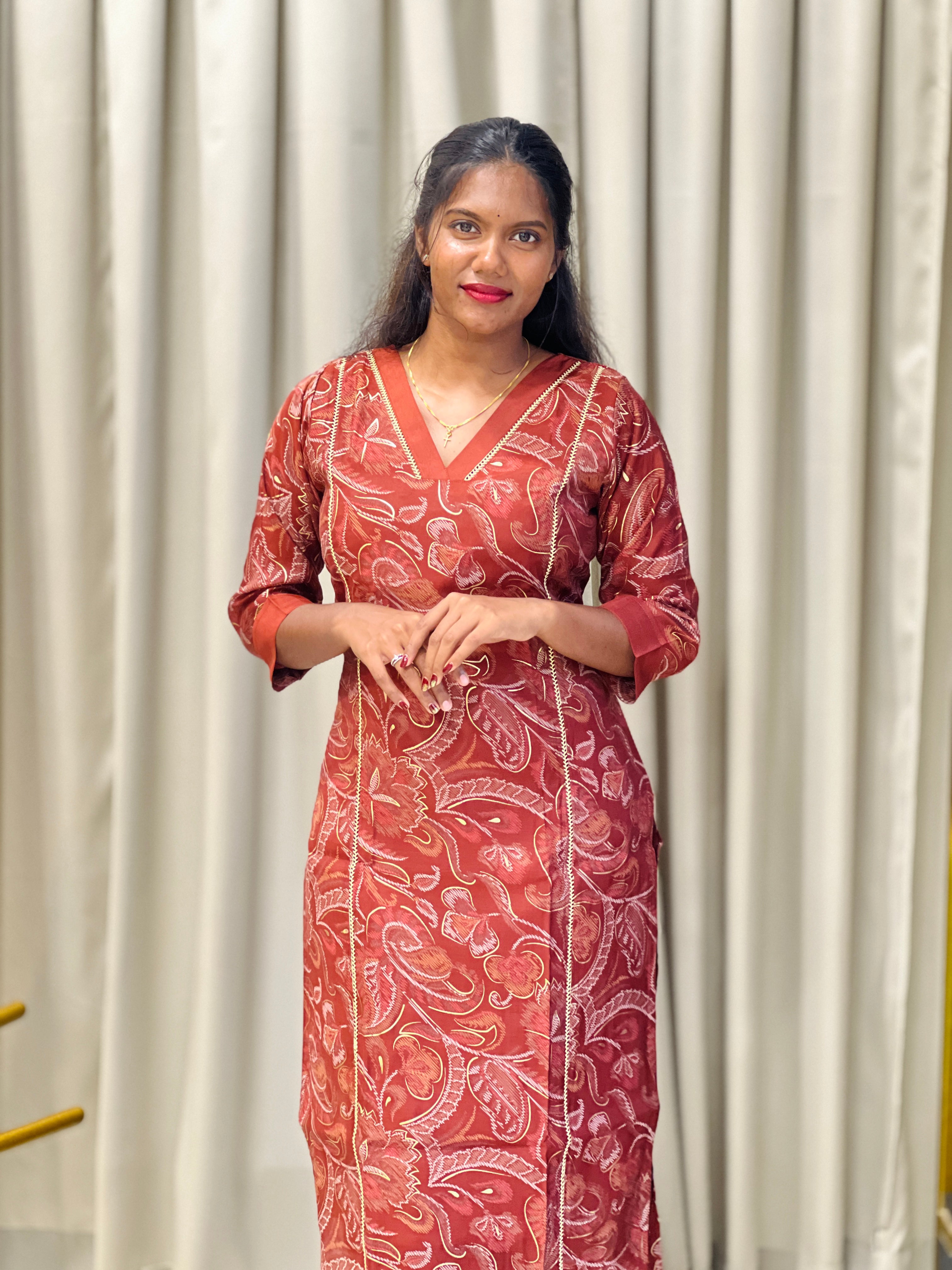 Printed Mul Chanderi Co-ord Set | MSN280