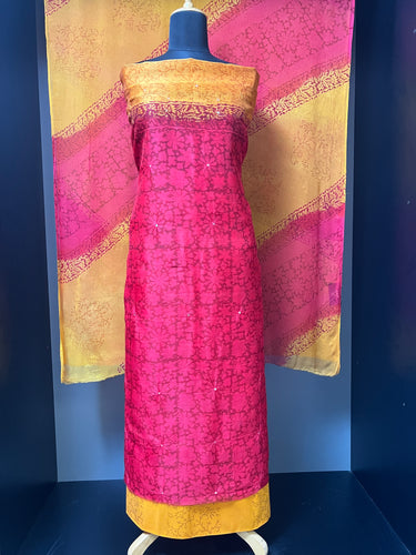 Block Print With Mirror Detailed Kota Salwar Set | SF1104