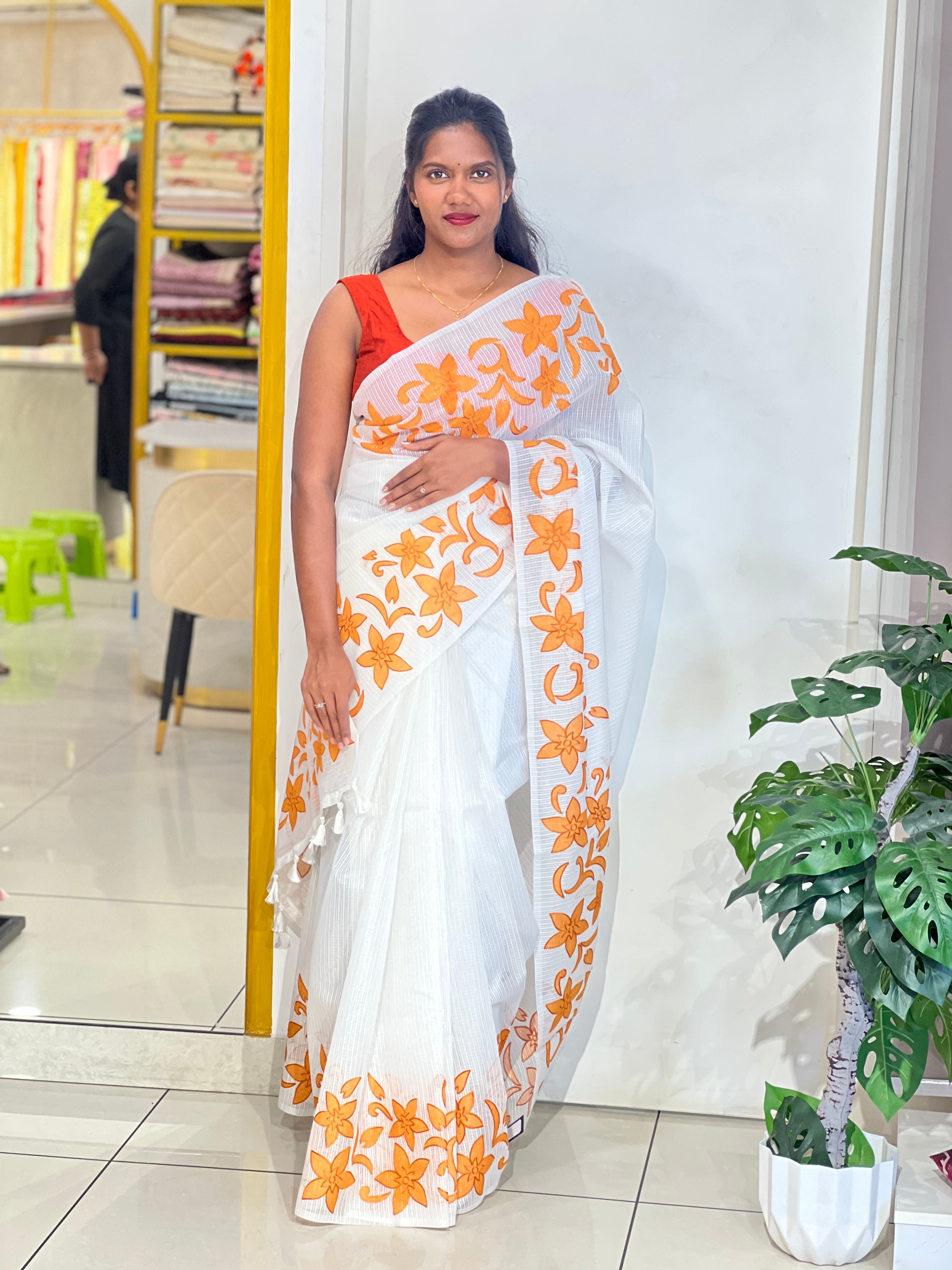 Floral Applique Kota Saree | ZSS565