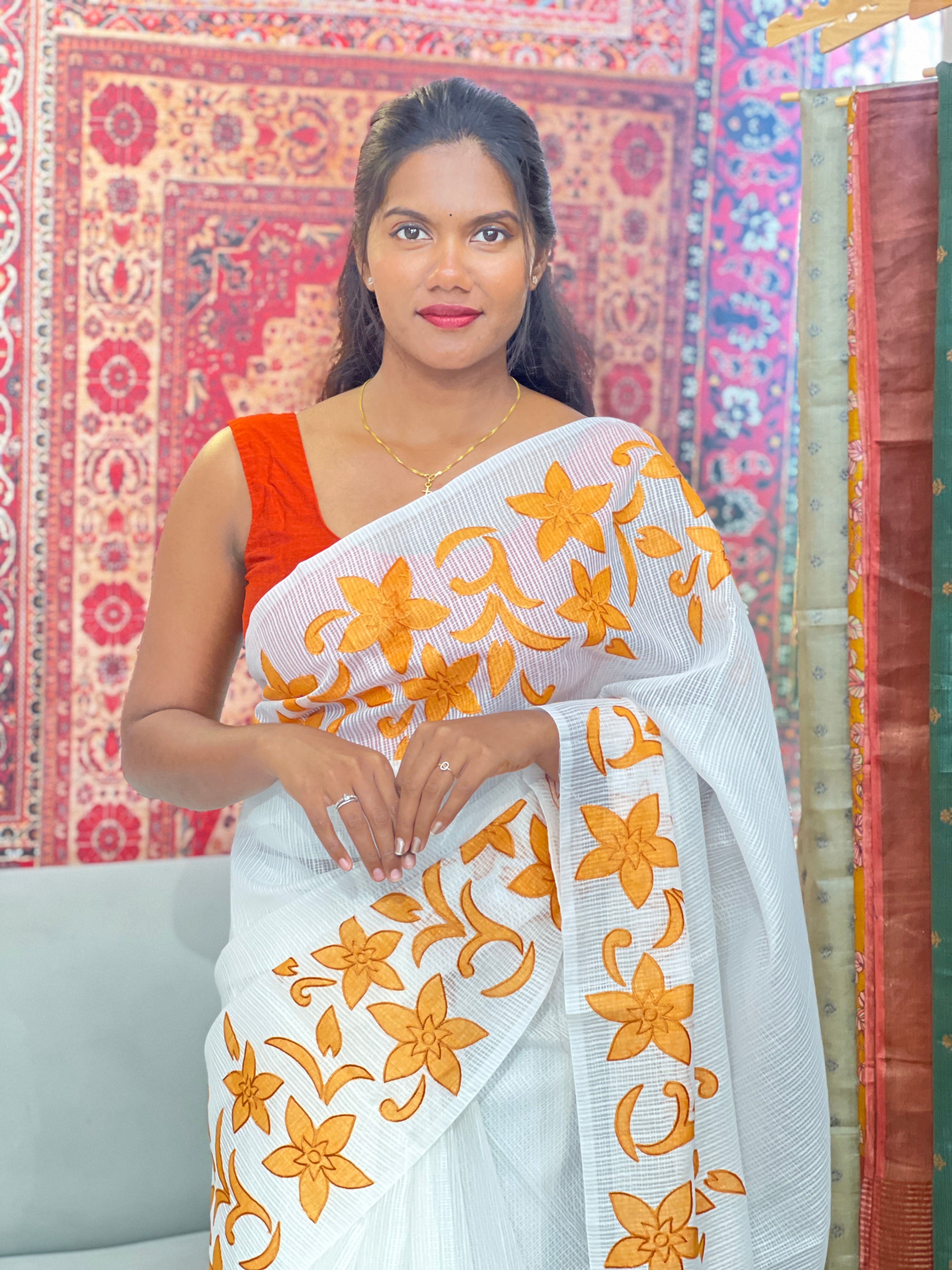 Floral Applique Kota Saree | ZSS565