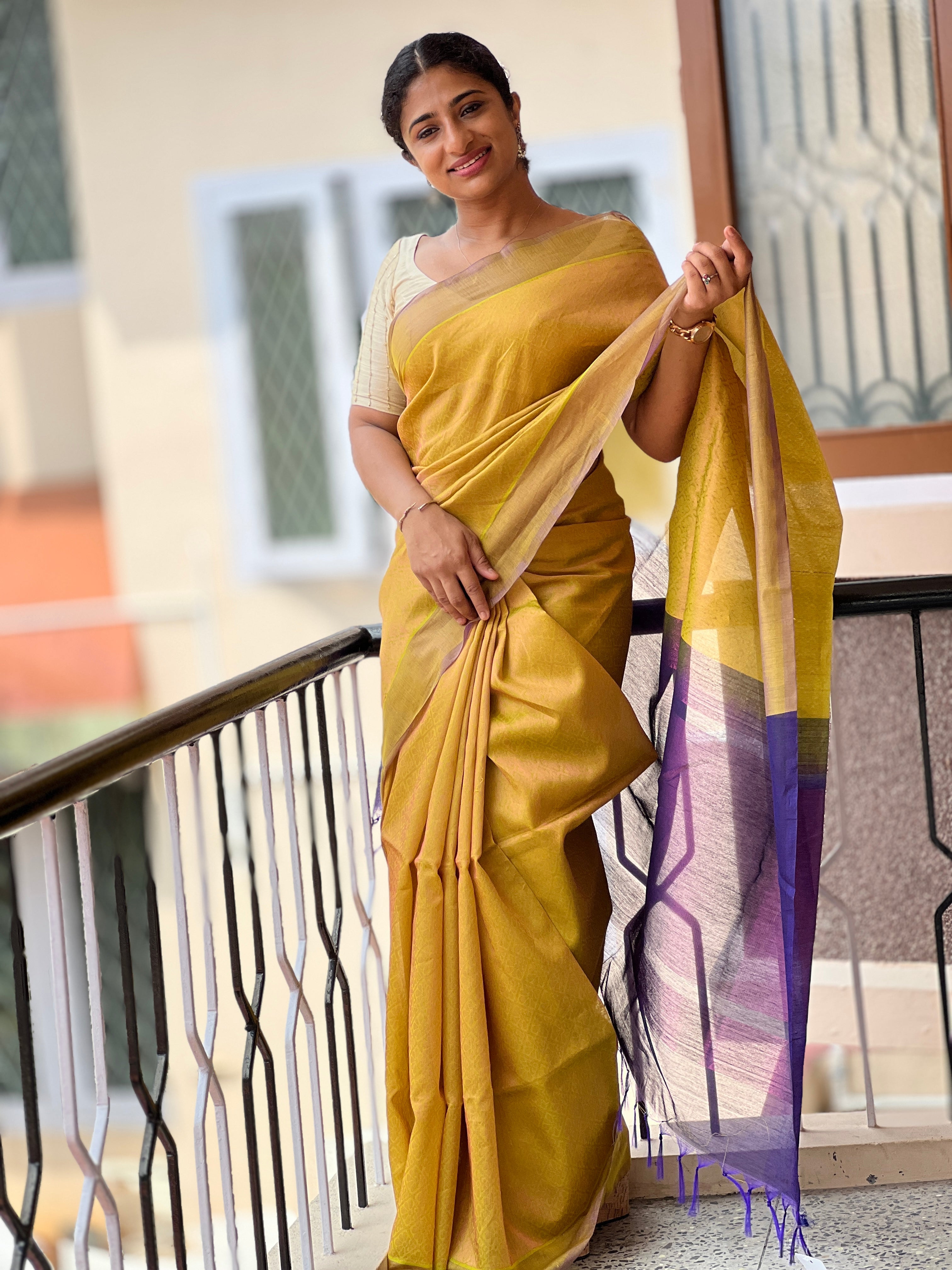 Geometrical  Design Cotton Silk Saree | RJT117