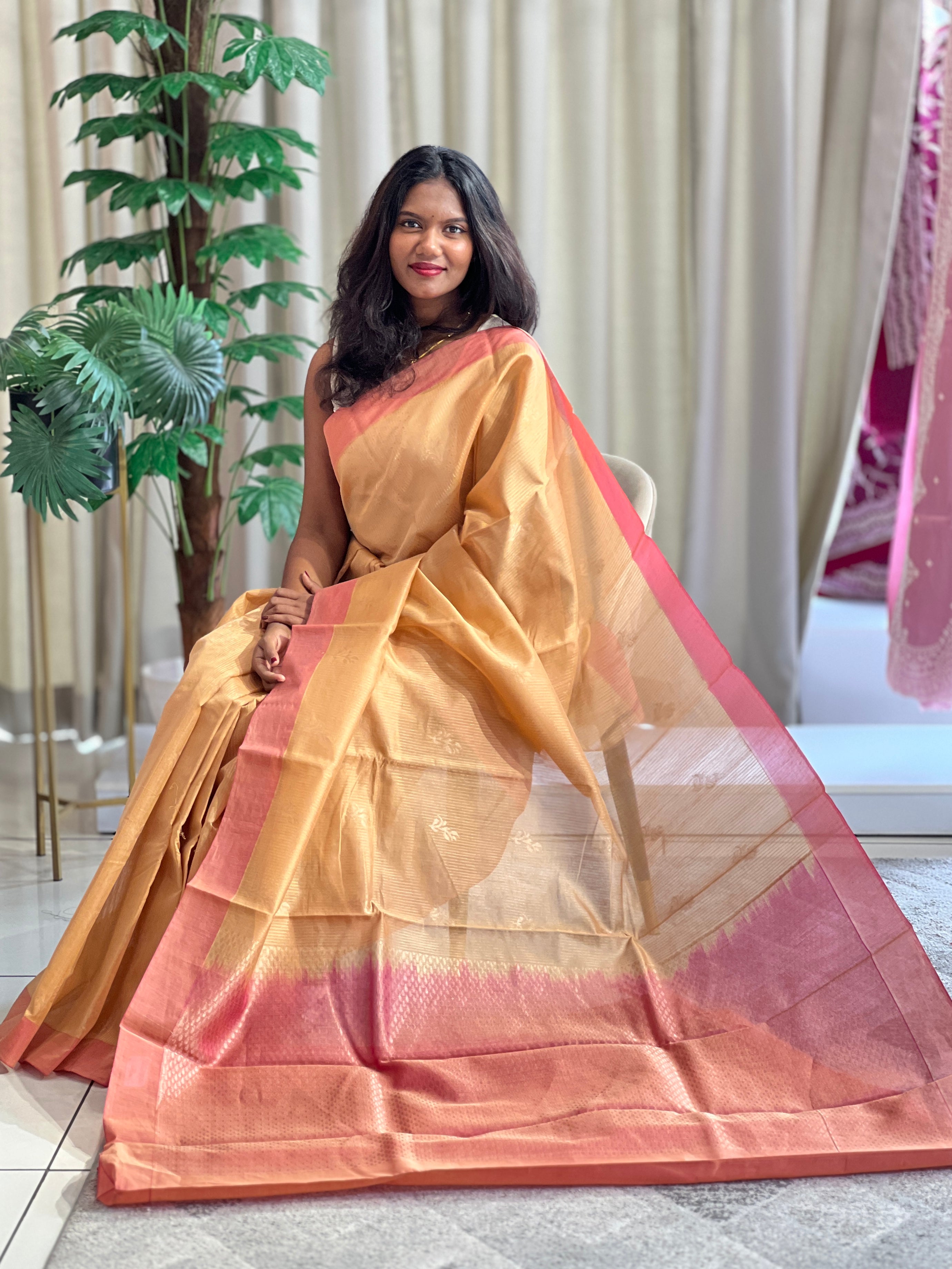 Zari Butta Pattern Silk Cotton Saree | KTS186