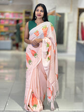 Floral Hand Painted MulCotton Saree | JKL472