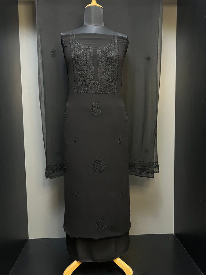 Chikankari Embroidery Detailed Georgette Salwar Set | GMA159