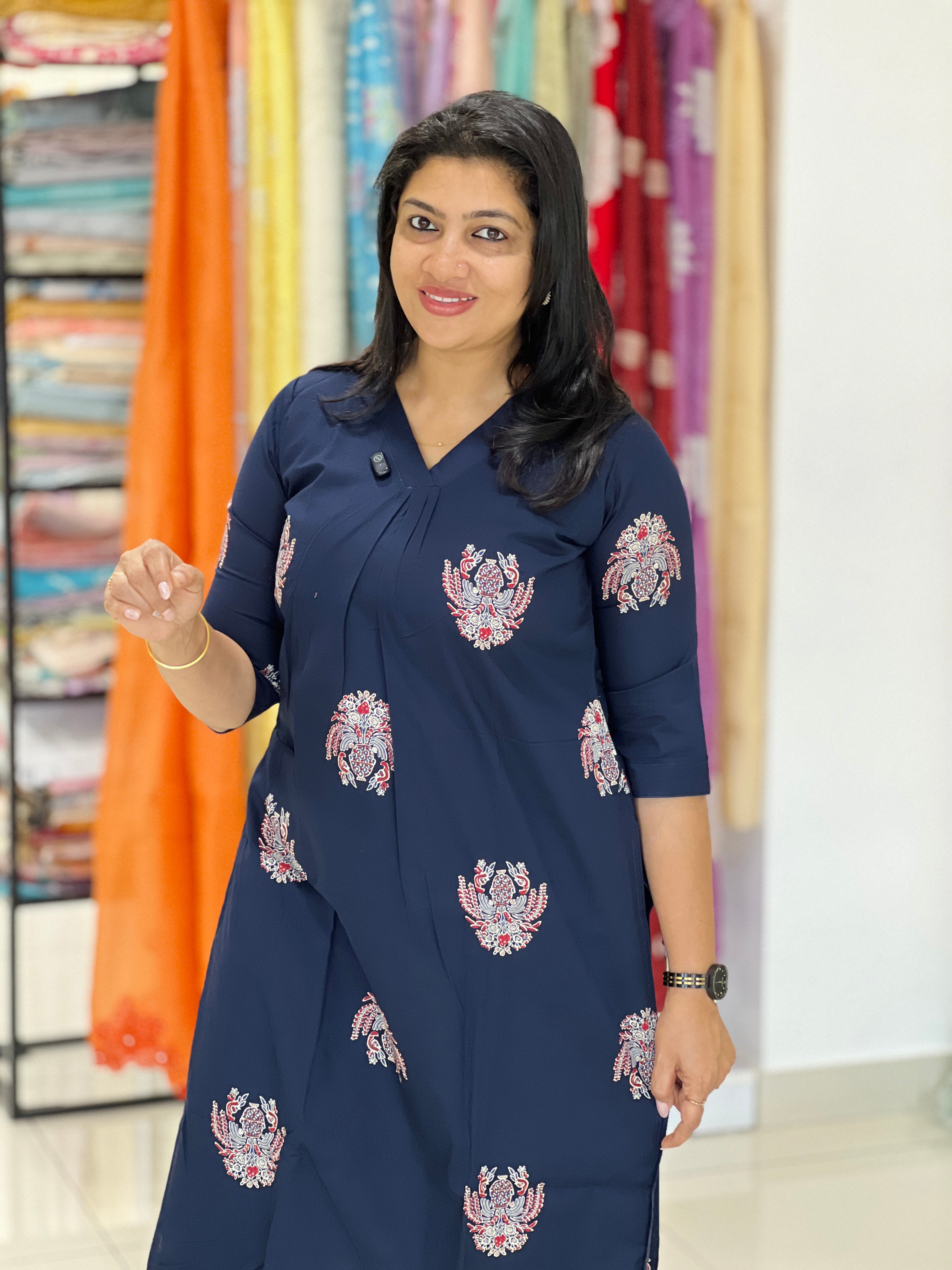 Printed Co-Ord Set Patterned Cotton Kurta Set | MSN157