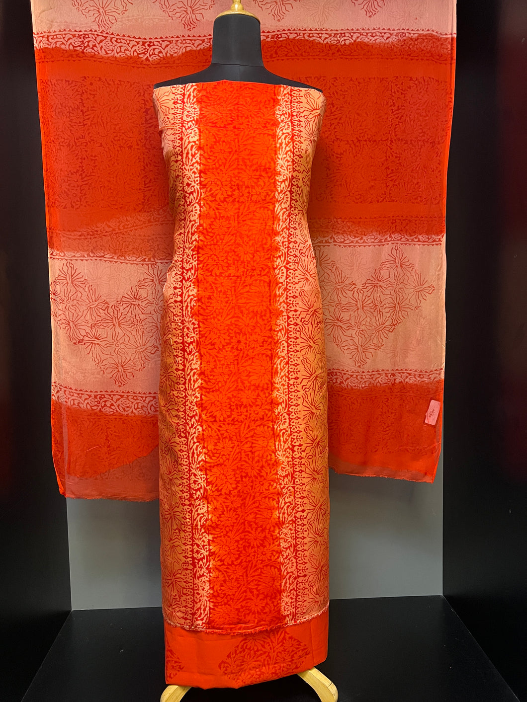 Block Printed Dola Silk Salwar Set | SF1084