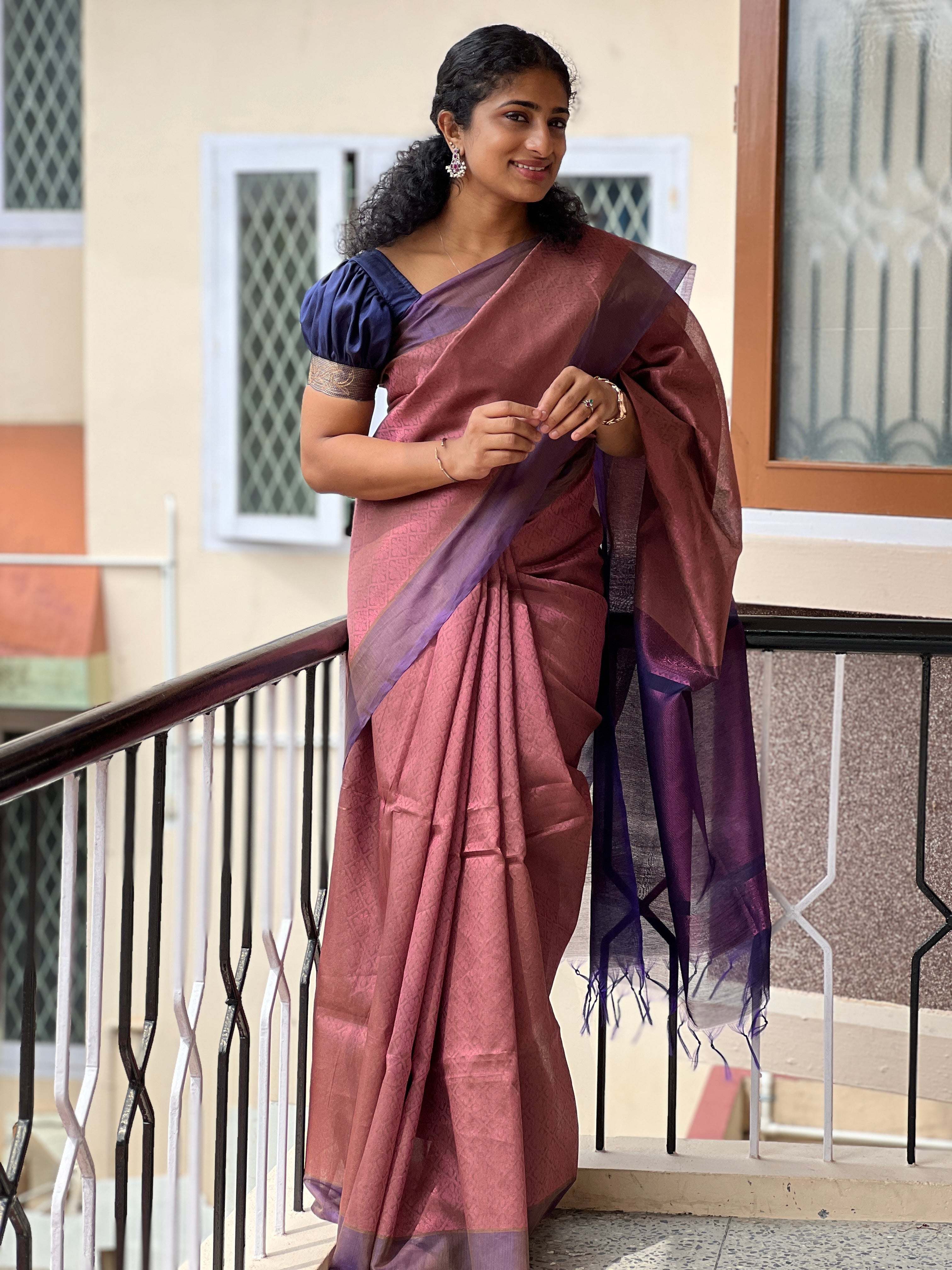 Geometrical  Design Cotton Silk Saree | RJT117