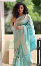 Banarasi Border Pattern Crush Tissue Saree | YNG322