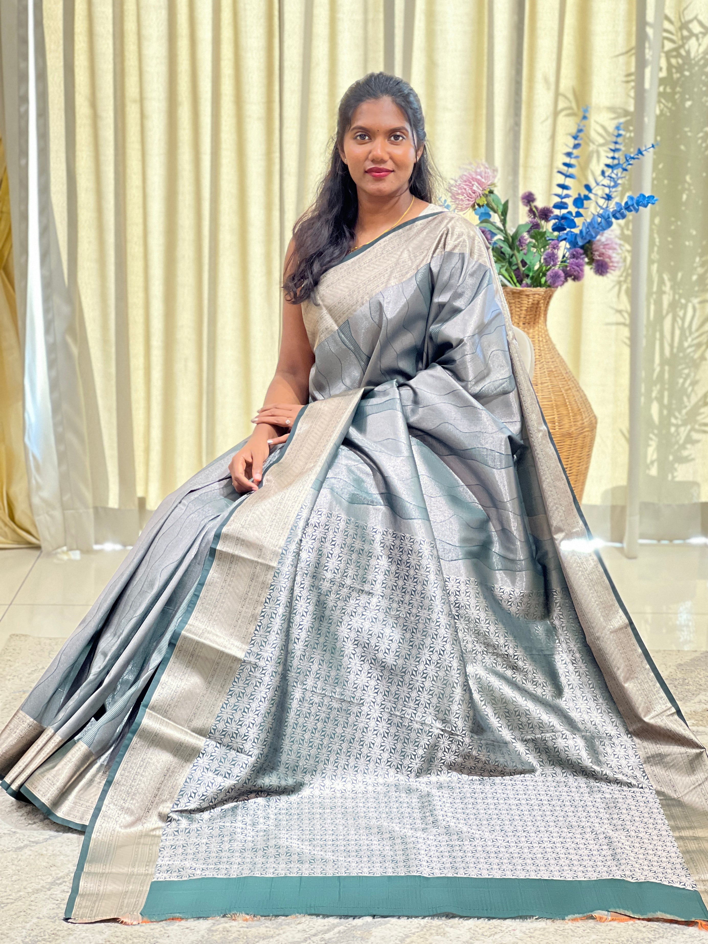 Abstract Pattern Soft Silk Saree | RVS297