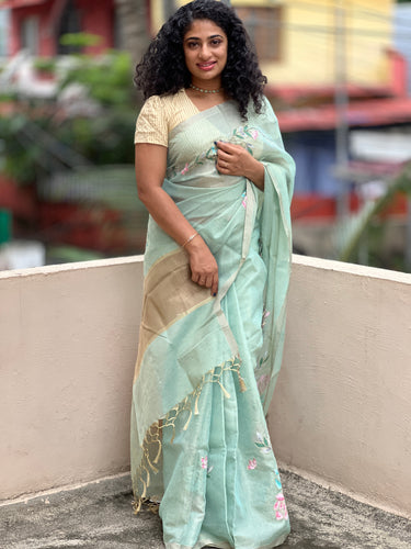 Hand Painted Tissue Saree | DVS107