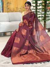 Zari Weaved Semi Silk Saree | KRK163