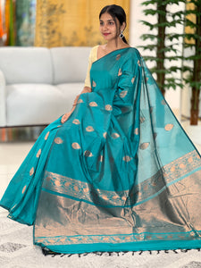 Zari Weaved Semi Silk Saree | KRK351