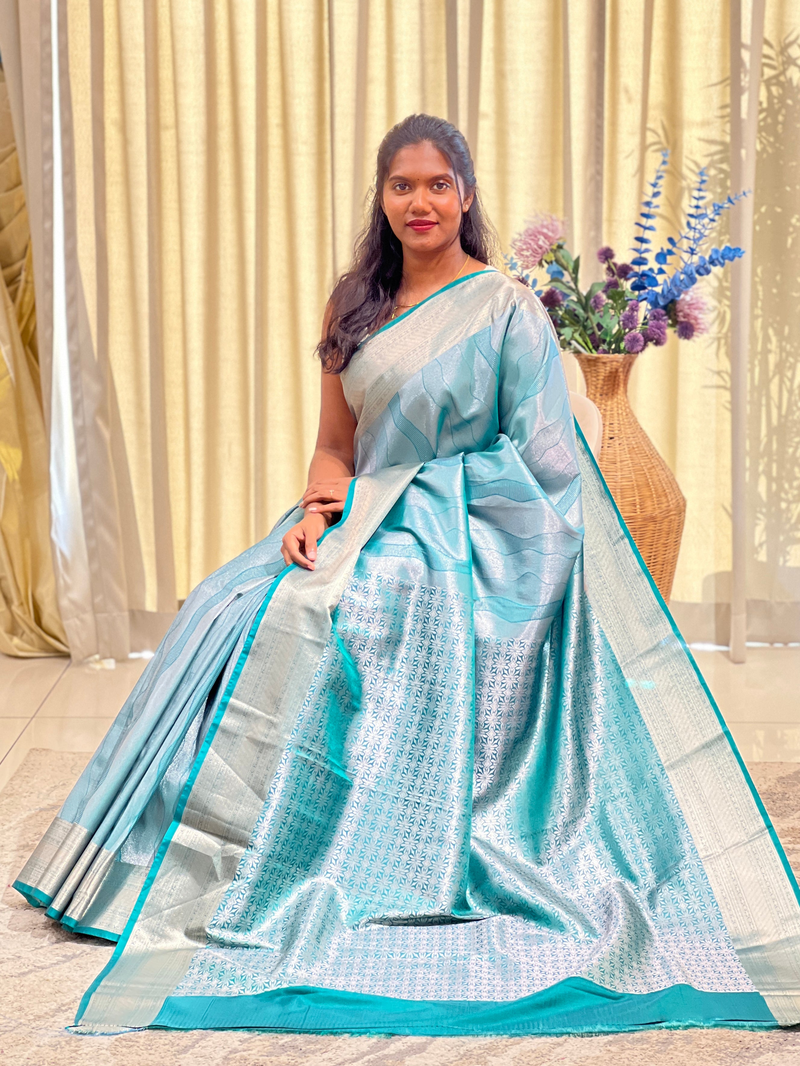 Abstract Pattern Soft Silk Saree | RVS303
