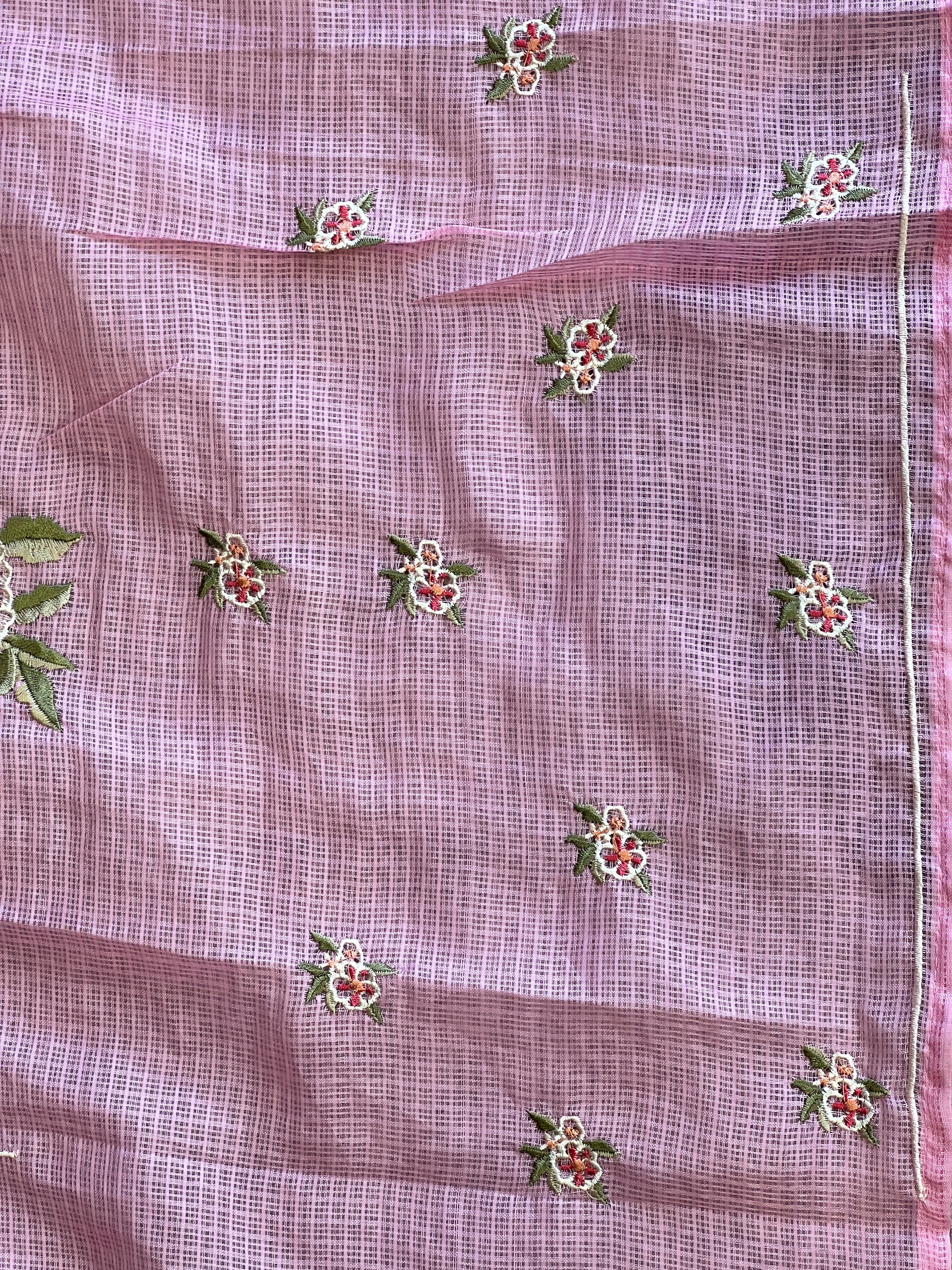 Floral Embroidery Detailed Silky Kota Saree | BLD2028