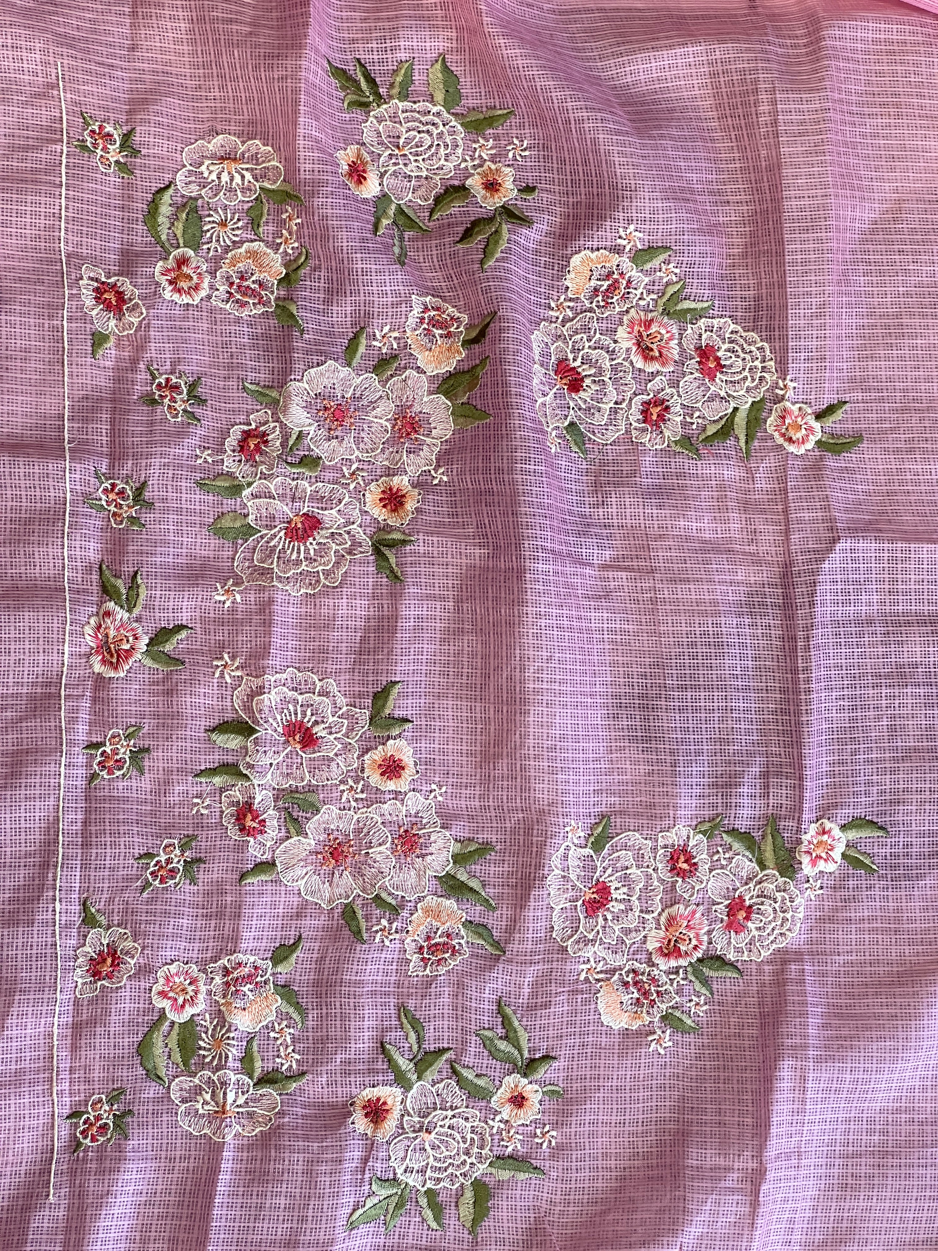 Floral Embroidery Detailed Silky Kota Saree | BLD2028