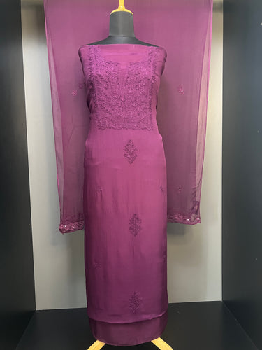 Chikankari Embroidery Detailed Georgette Salwar Set | GMA127