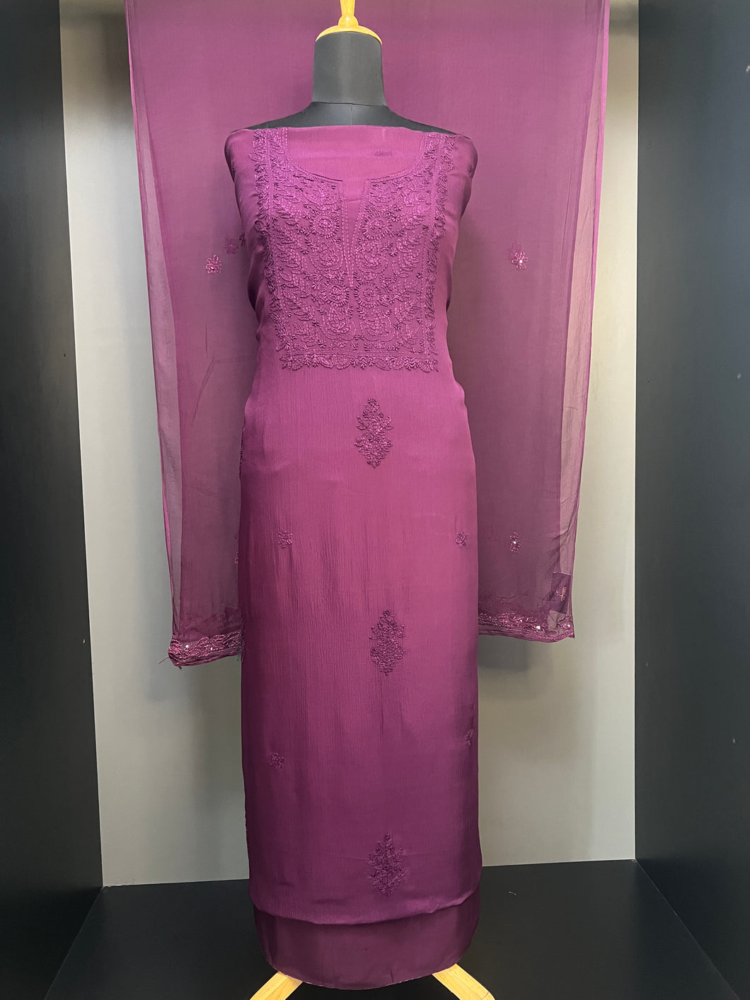 Chikankari Embroidery Detailed Georgette Salwar Set | GMA127