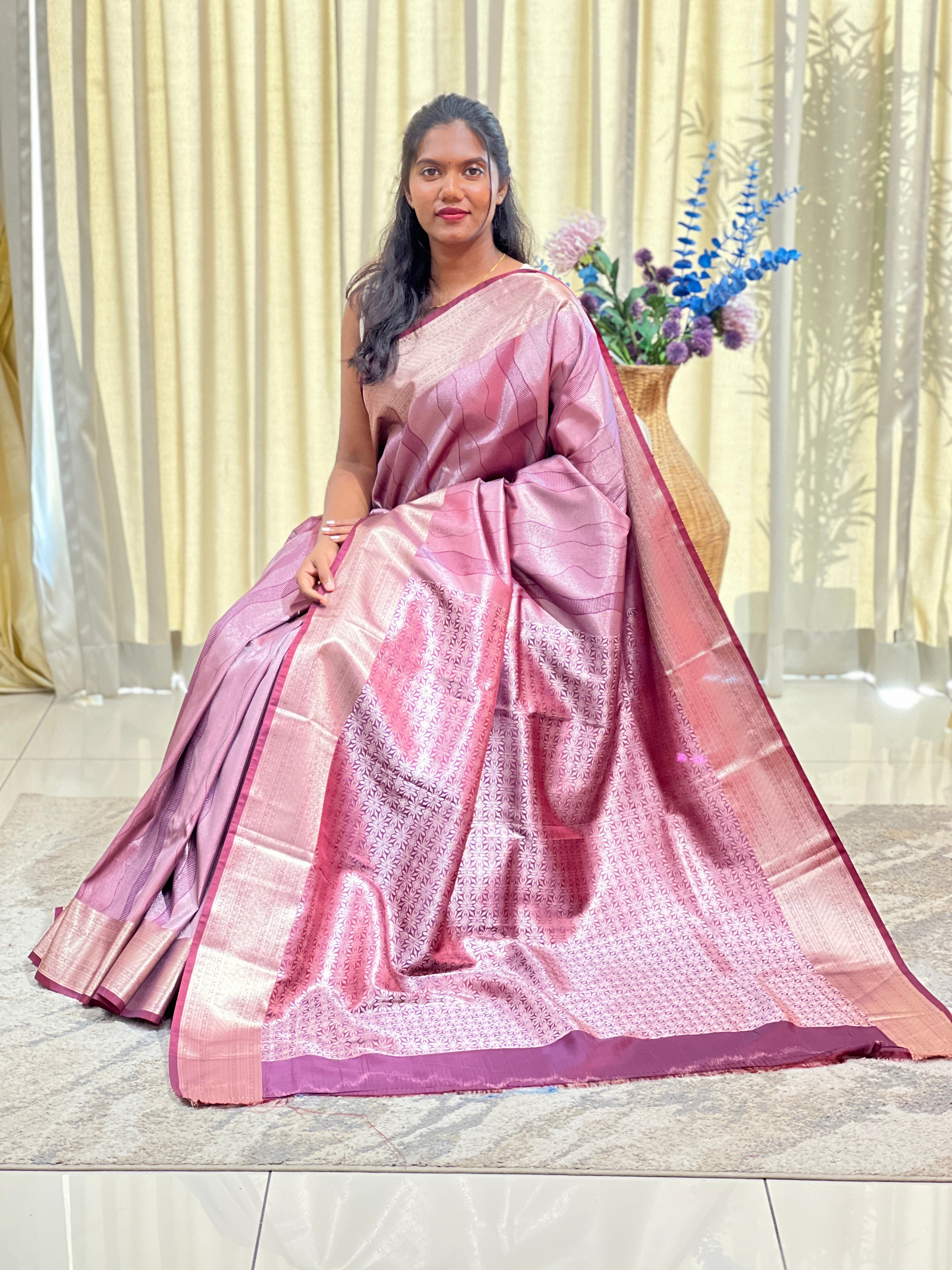 Abstract Pattern Soft Silk Saree | RVS302