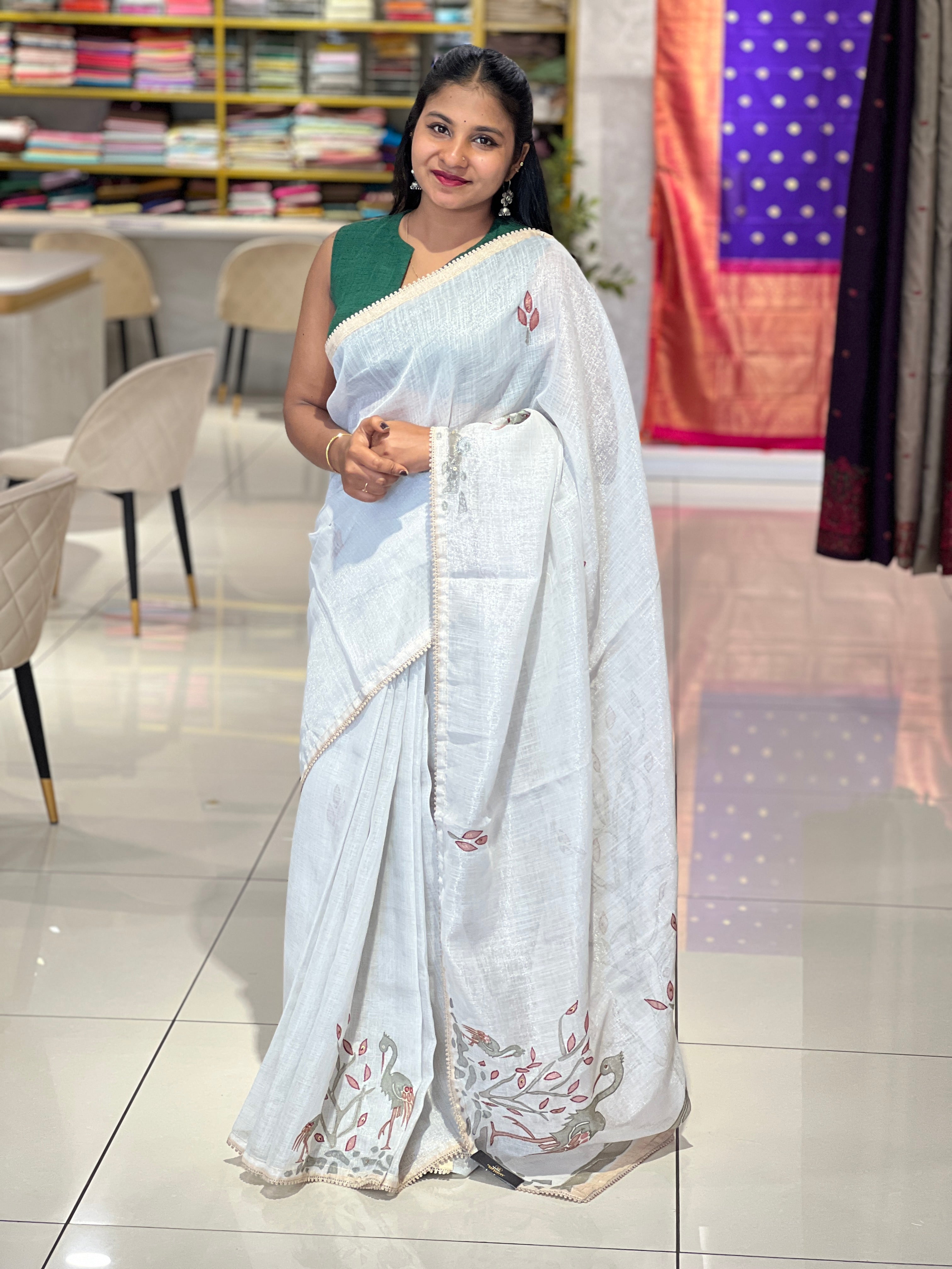 Digital Printed Tissue Saree | SUN505