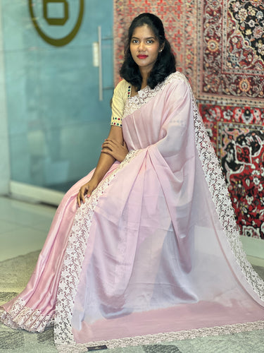 Floral Cutwork Pattern Georgette Saree | SBP733