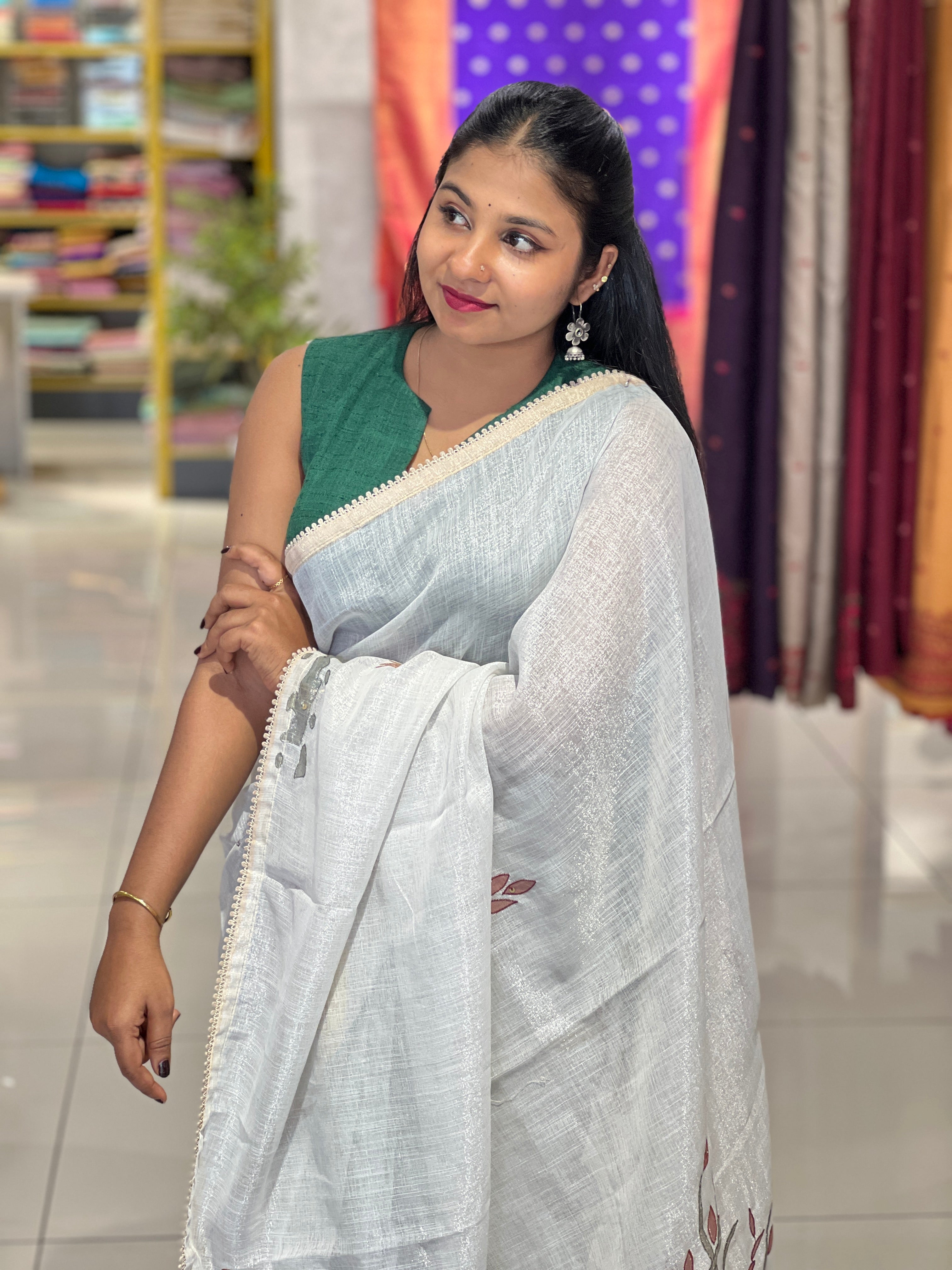 Digital Printed Tissue Saree | SUN505