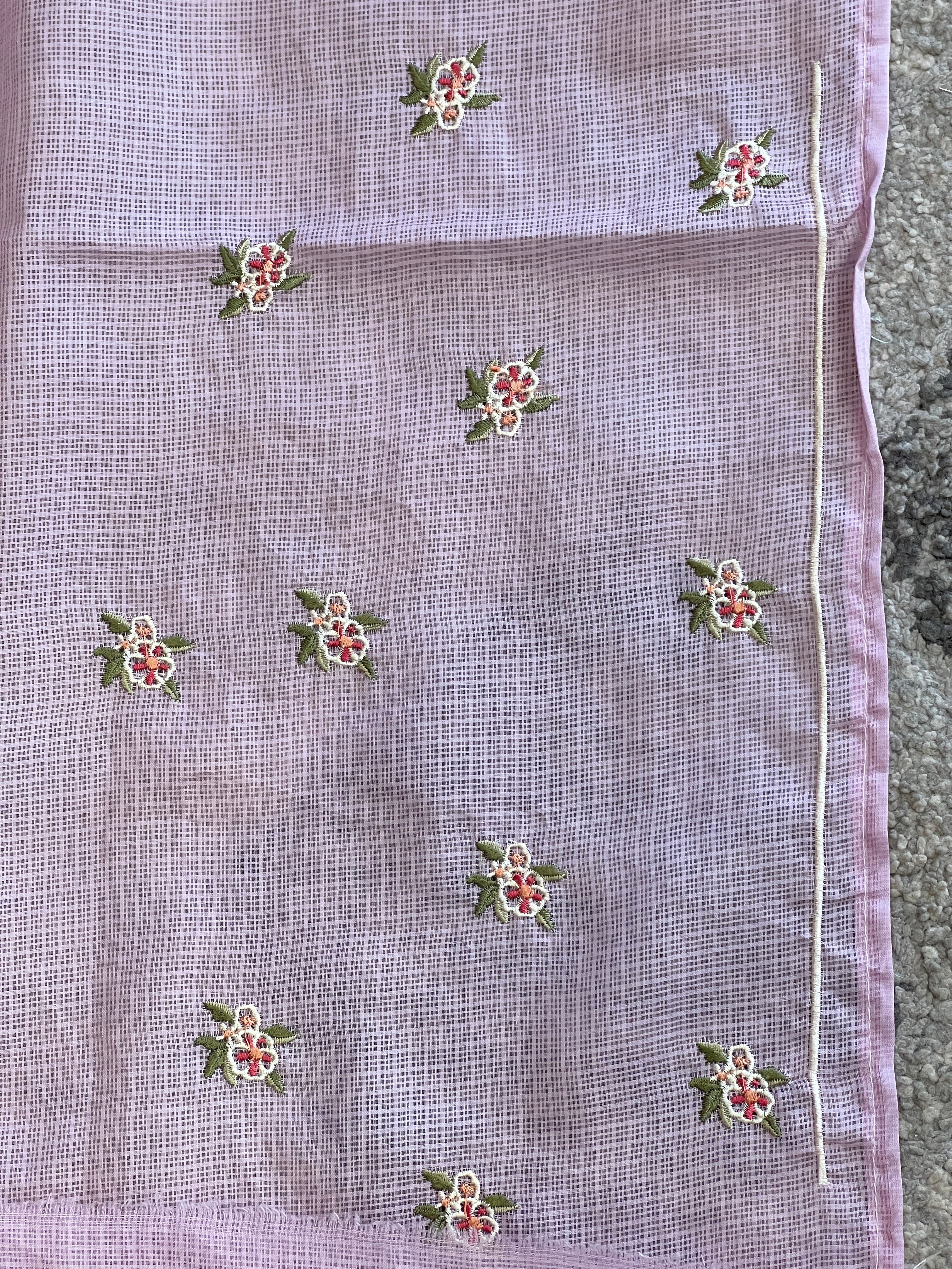 Floral Embroidery Detailed Silky Kota Saree | BLD2025