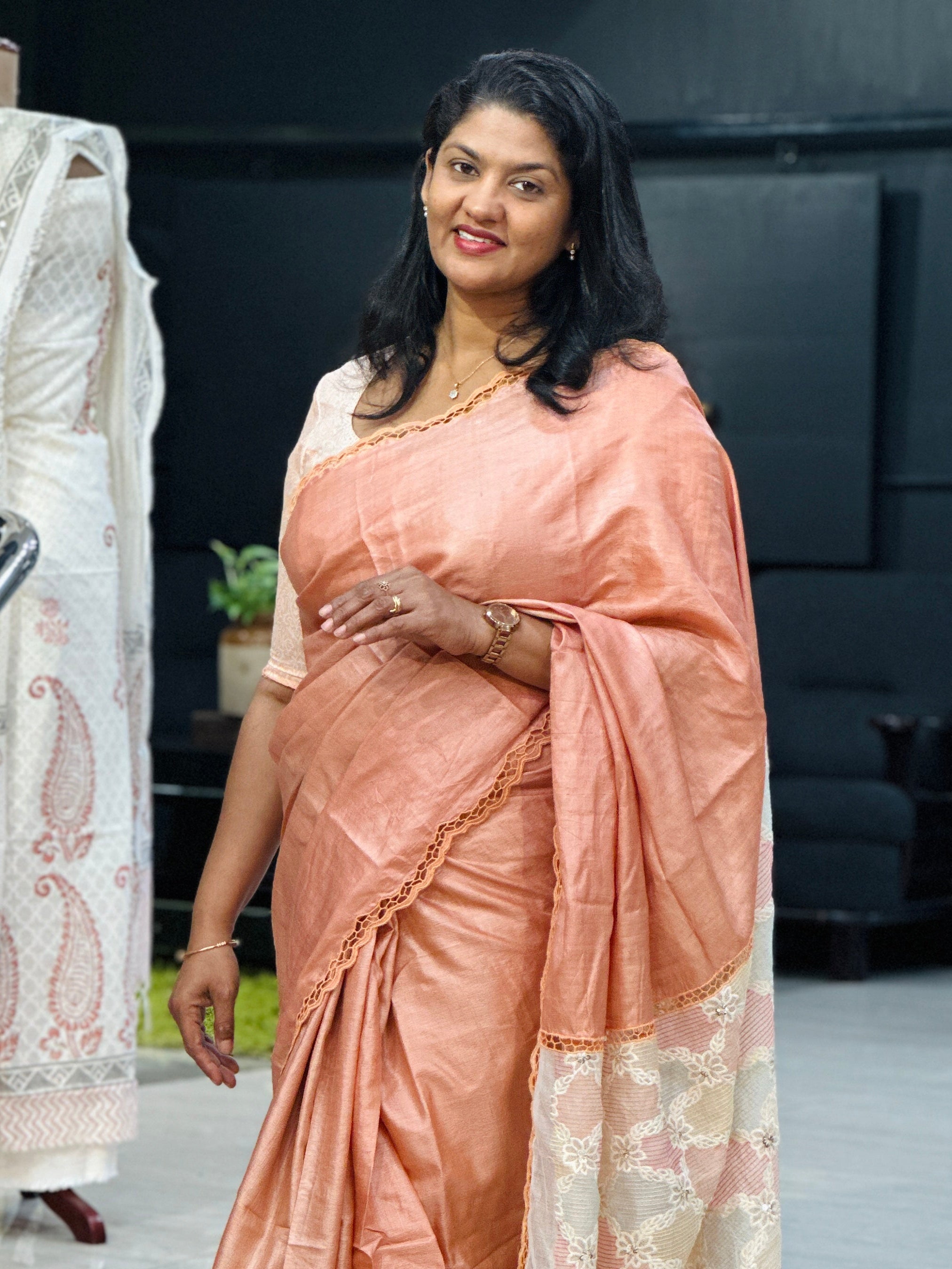 Twine Cut Work Desi Tussar Saree | TC510
