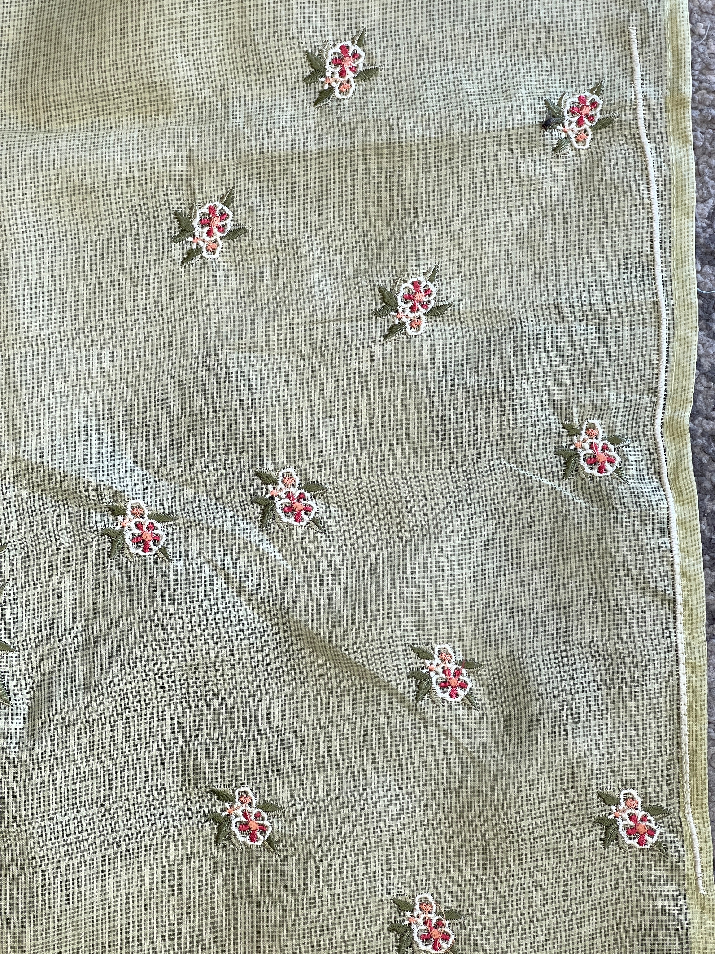 Floral Embroidery Detailed Silky Kota Saree | BLD2027