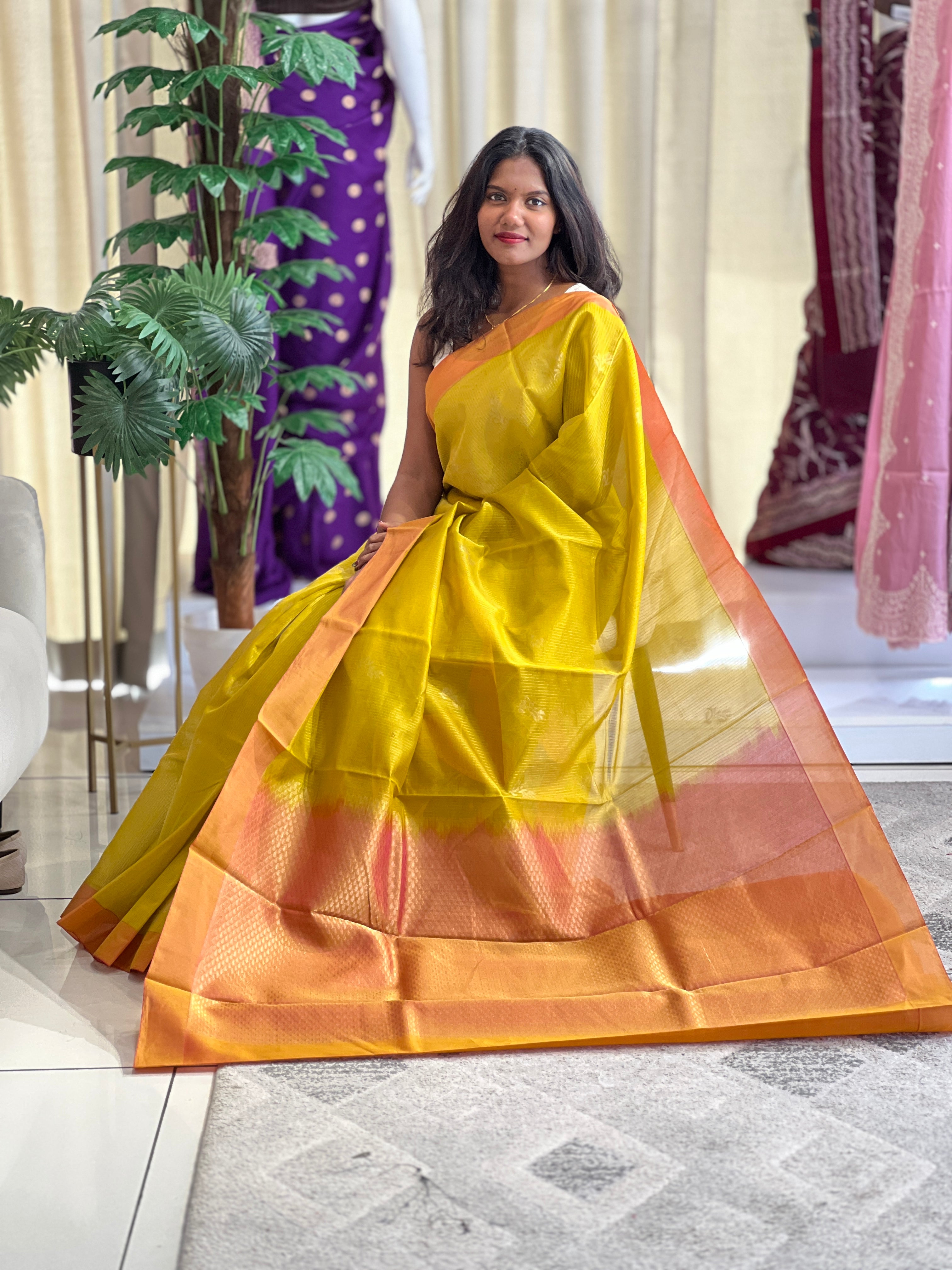 Zari Butta Pattern Silk Cotton Saree | KTS185