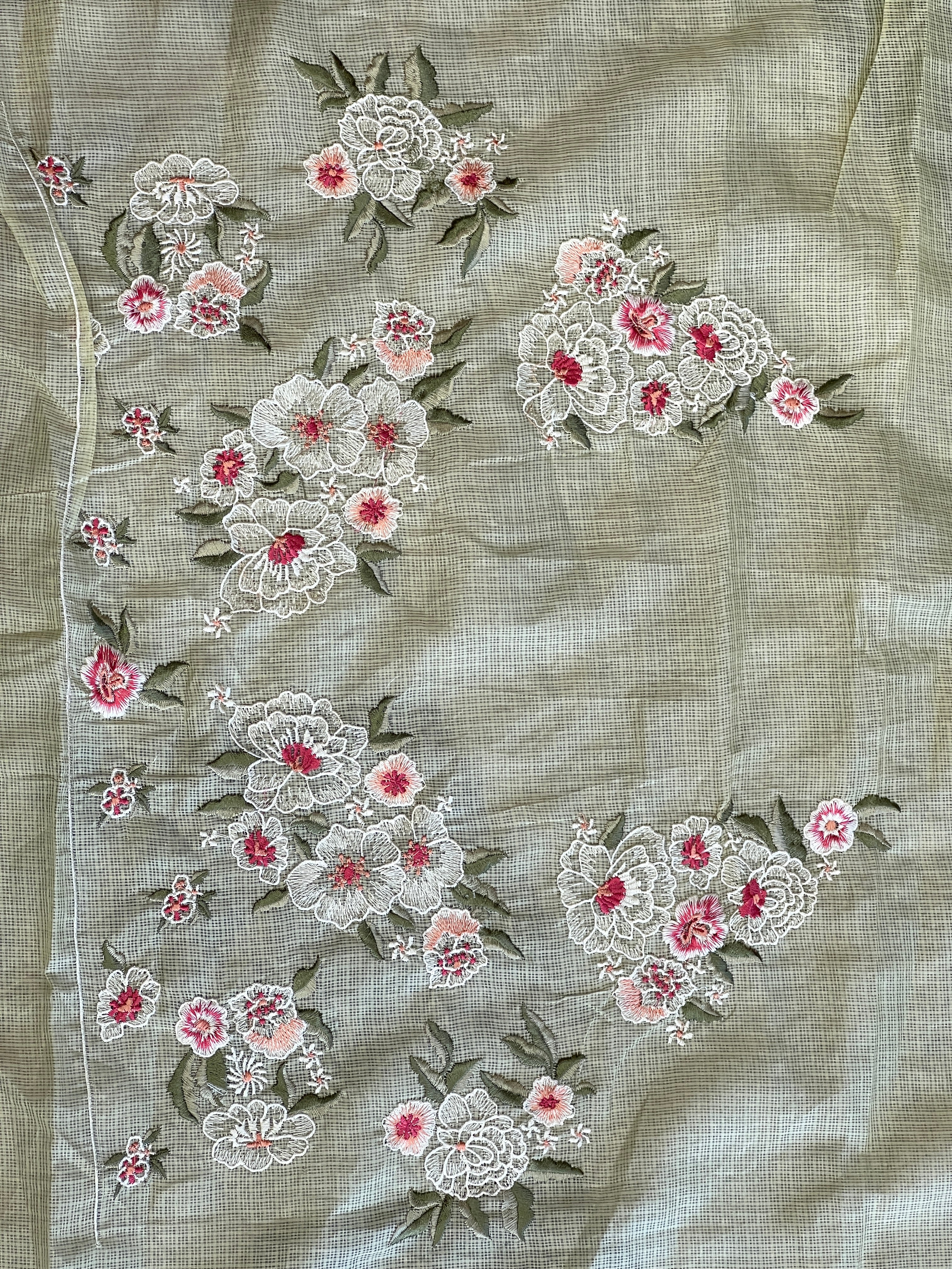 Floral Embroidery Detailed Silky Kota Saree | BLD2027