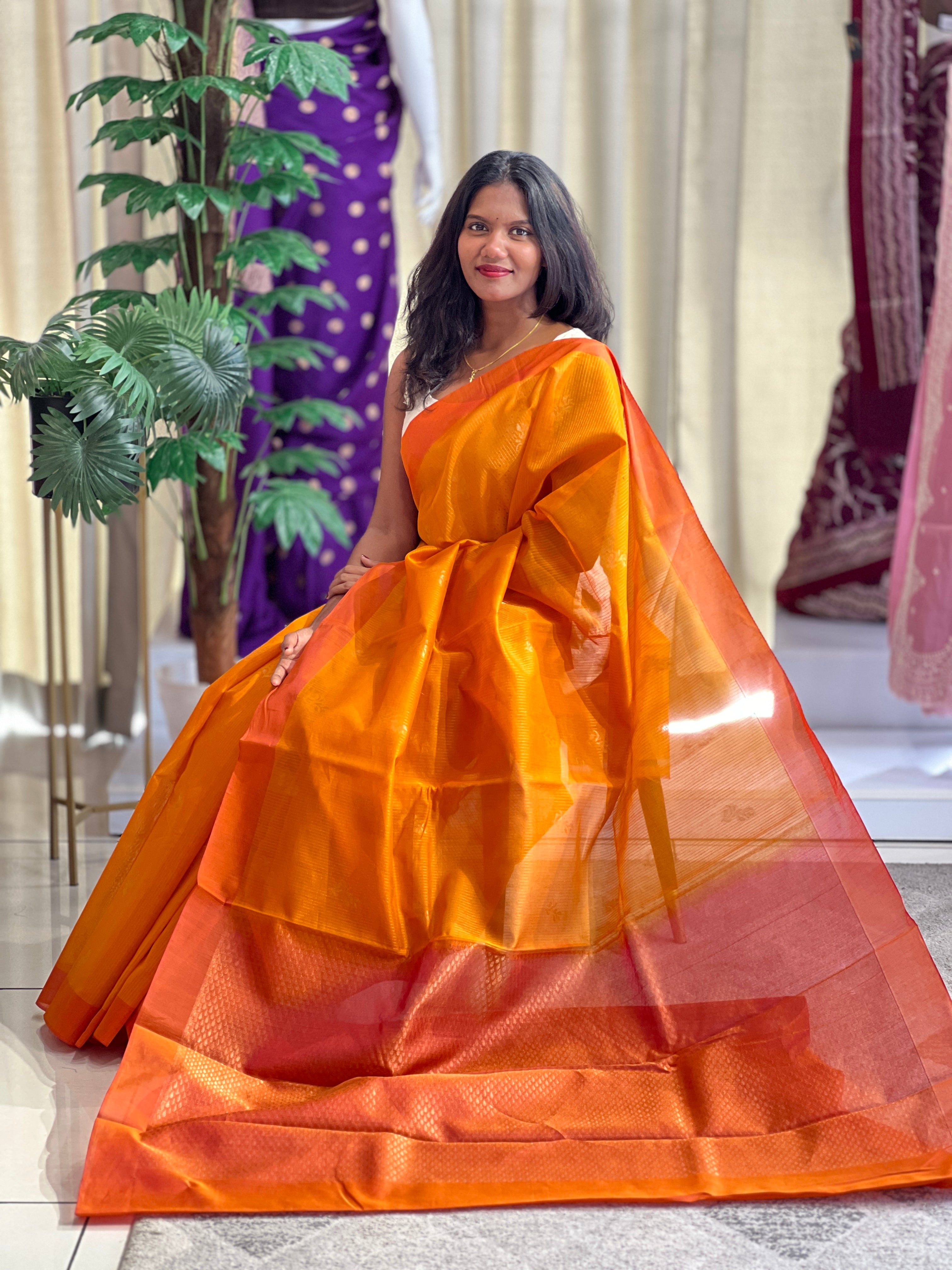 Zari Butta Pattern Silk Cotton Saree | KTS189