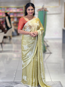 Point Embroidery Nylon Organza Saree | BLD763
