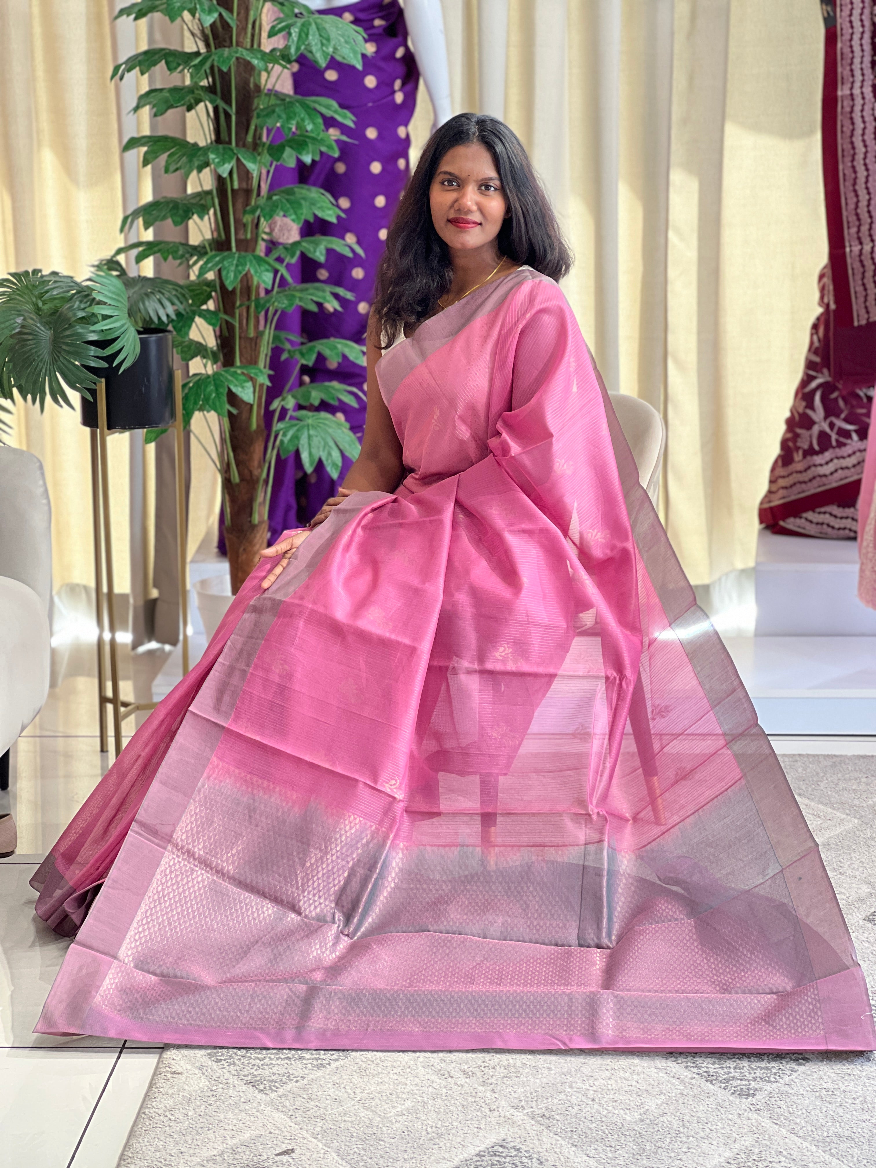 Zari Butta Pattern Silk Cotton Saree | KTS190