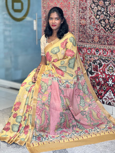 Floral Printed Semi Chanderi Saree |SSN147