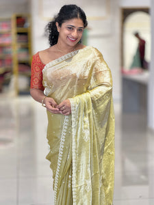 Point Embroidery Nylon Organza Saree | BLD763