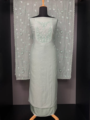 Floral Embroidery Detailed Mul Chanderi Salwar Set | BLD973