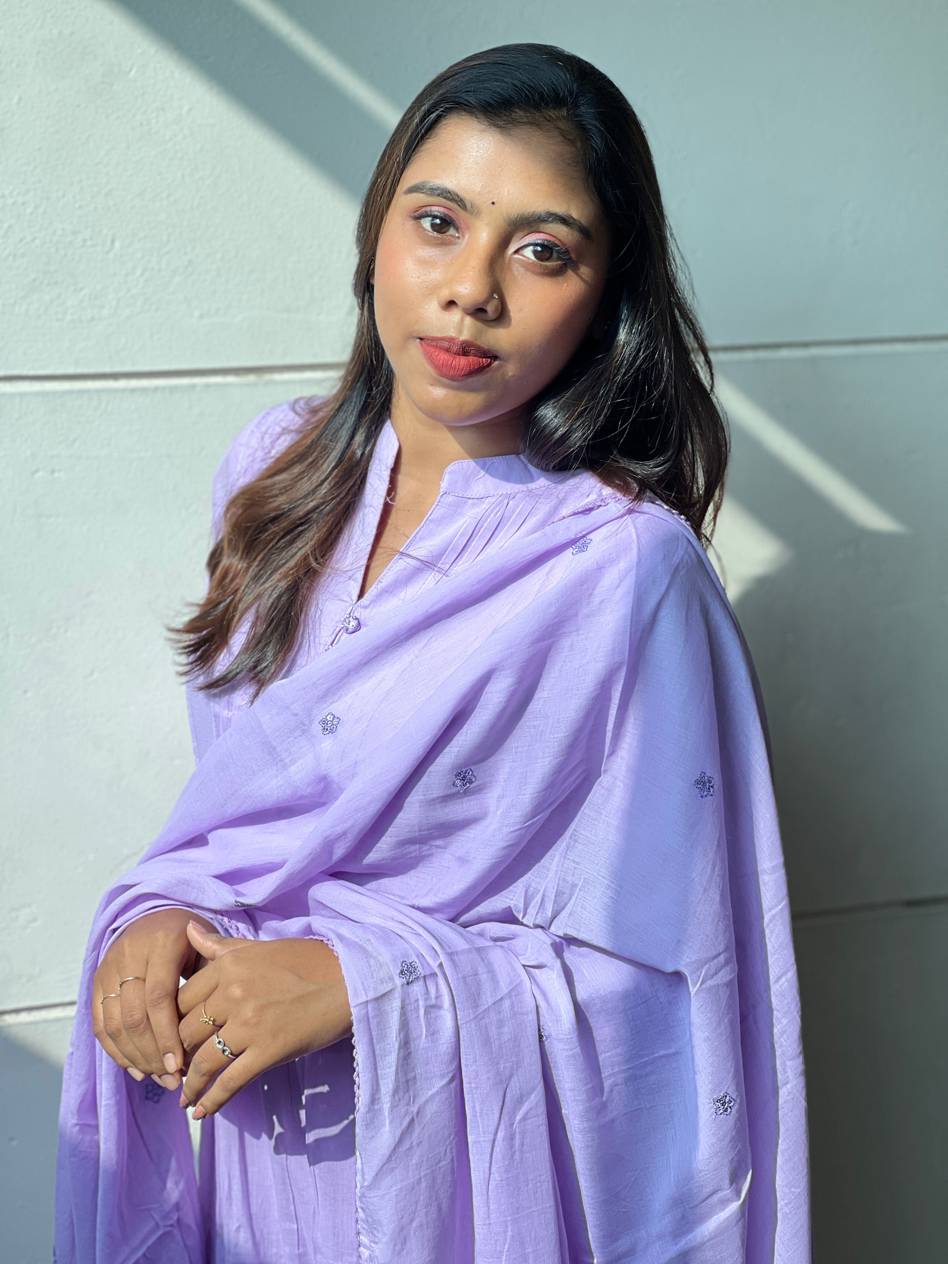 Machine Embroidery Soft Cotton Kurta Set | PGI287