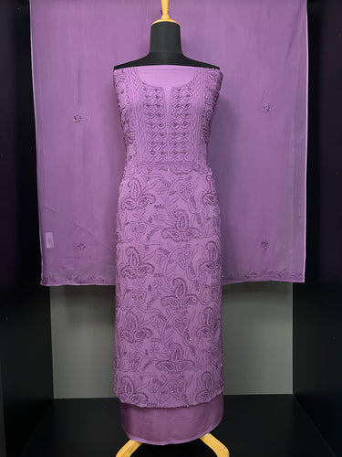 Chikankari With Sequence Detailed Georgette Salwar Set | GMA119