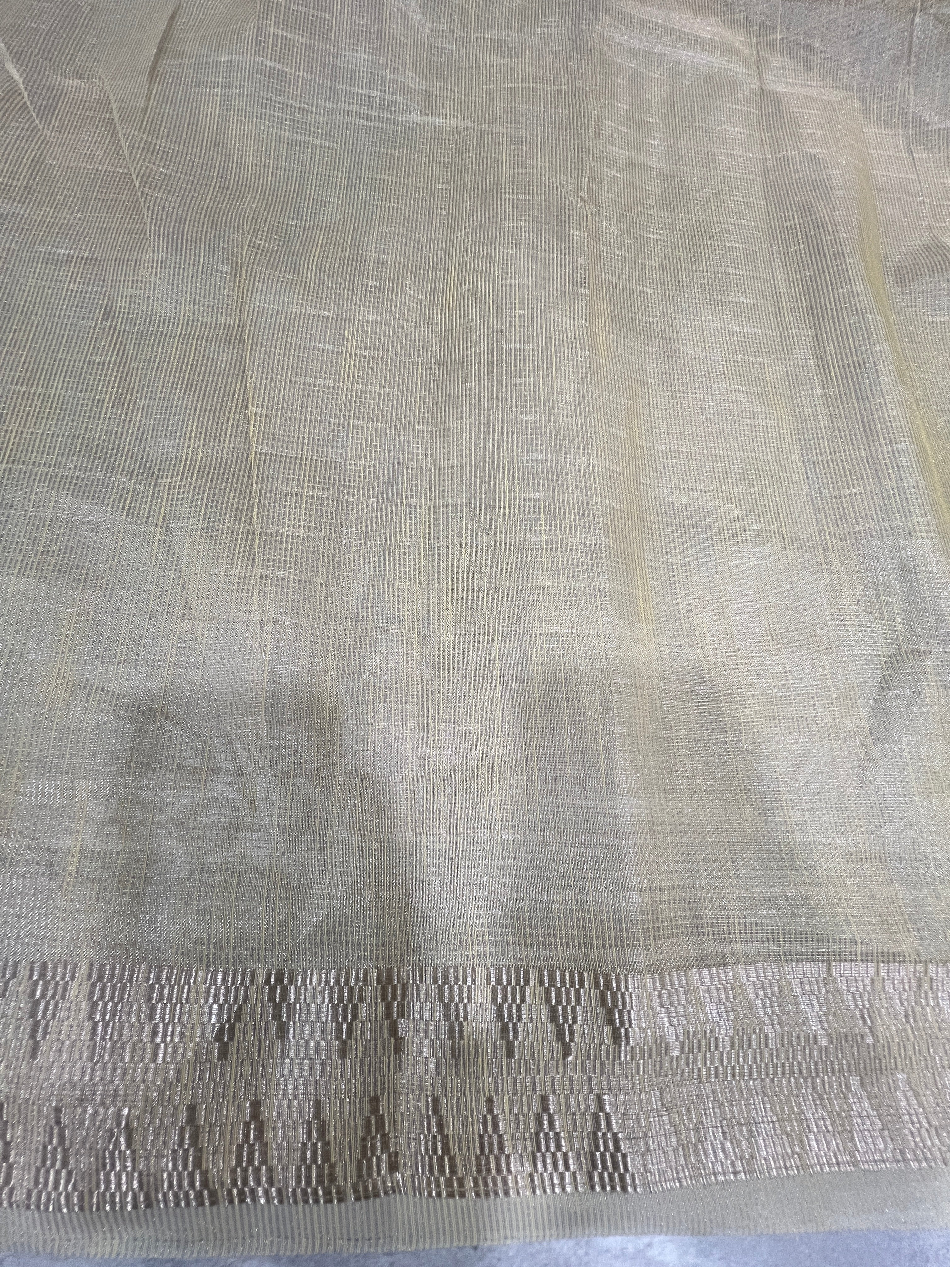 Stripes Detailed Tissue Saree | VDA166
