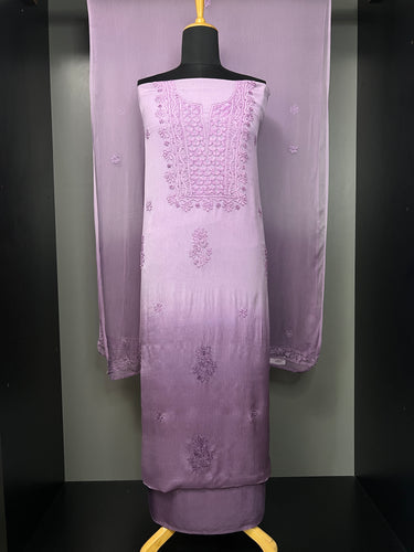 Shaded With Chikankari Embroidered Georgette Salwar Set | GMA102