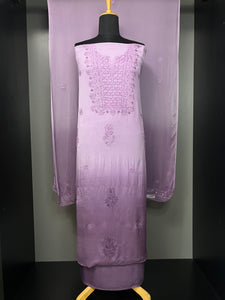 Shaded With Chikankari Embroidered Georgette Salwar Set | GMA102