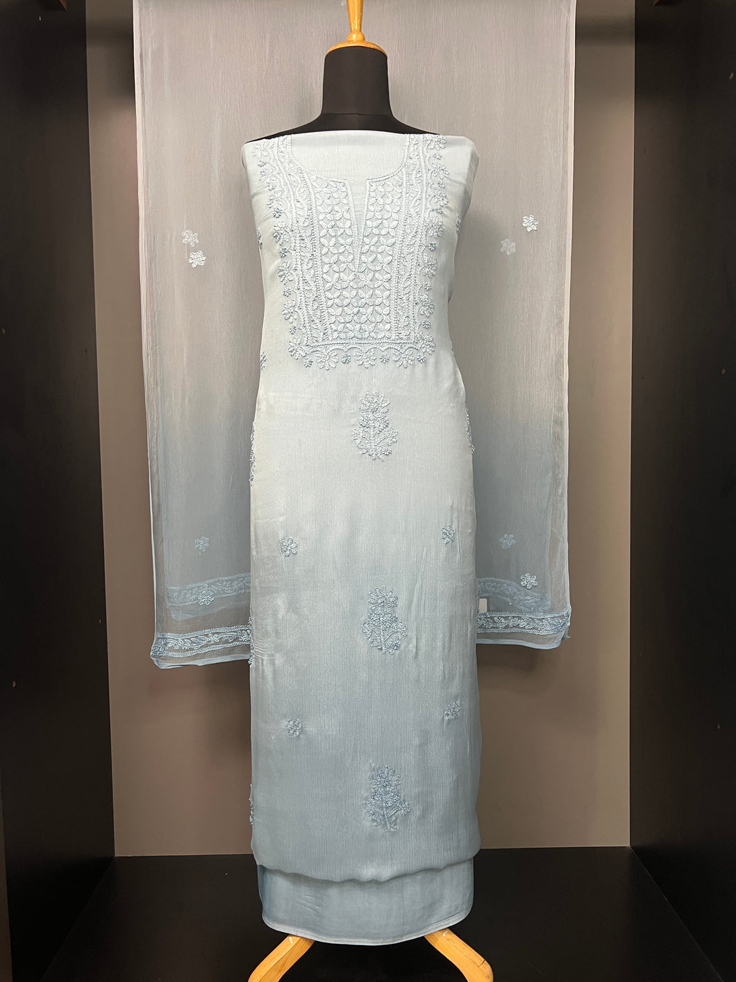 Shaded With Chikankari Embroidered Georgette Salwar Set | GMA103