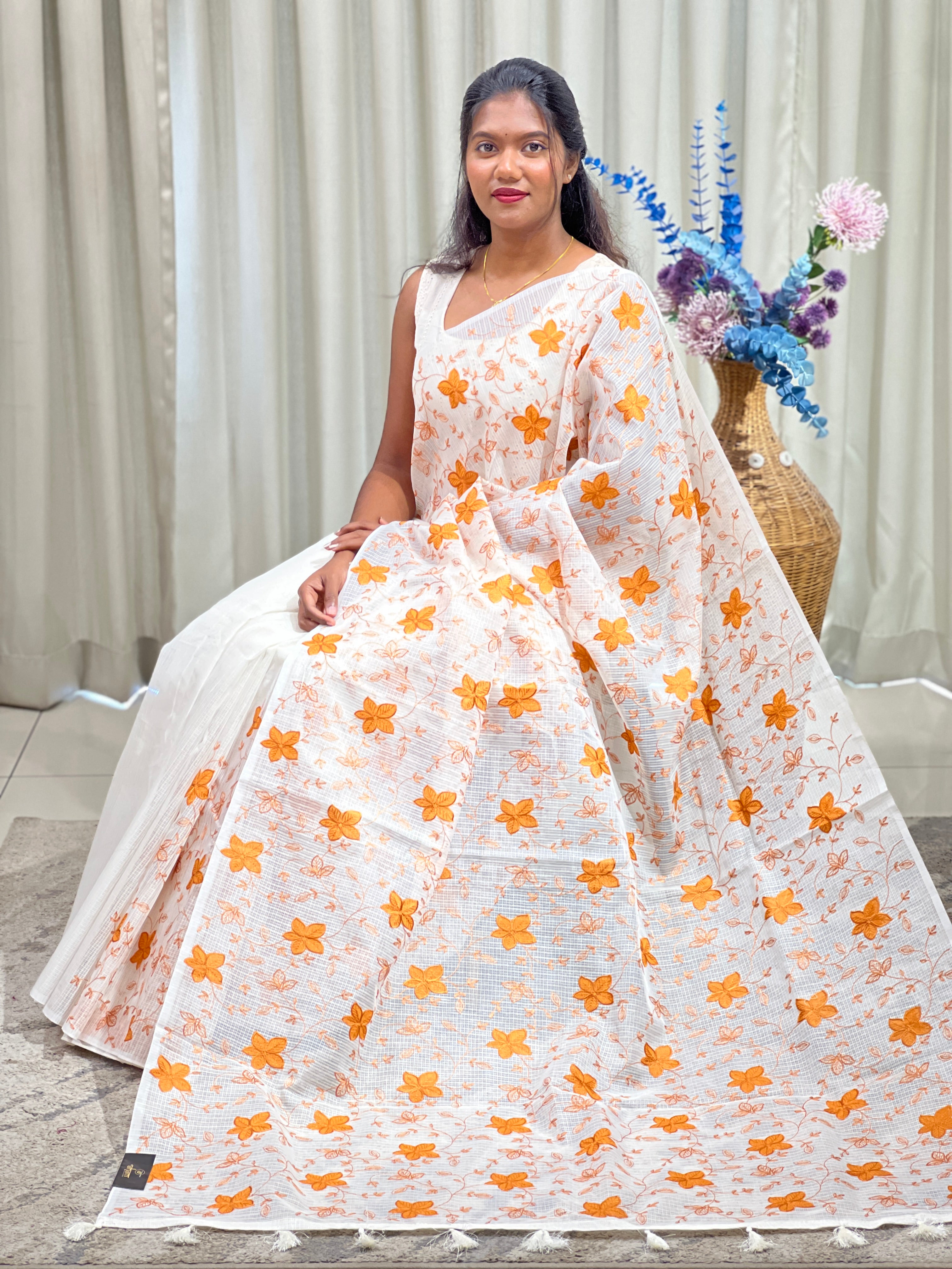 Embroidered Pattern Kota Saree | ZSS566