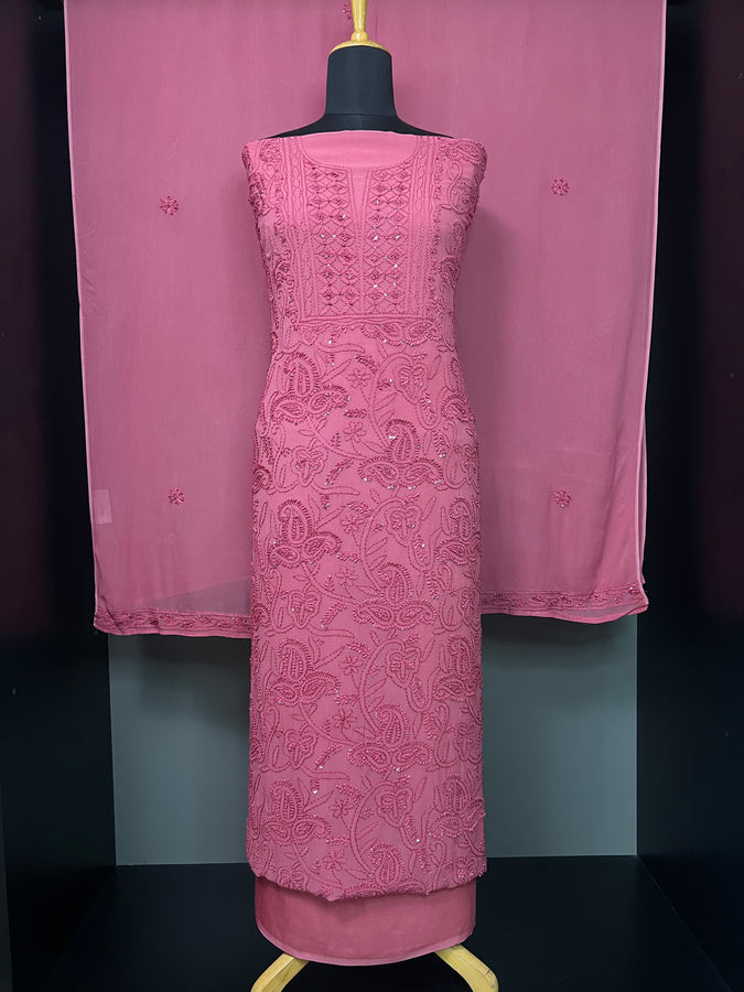 Chikankari With Sequence Detailed Georgette Salwar Set | GMA120